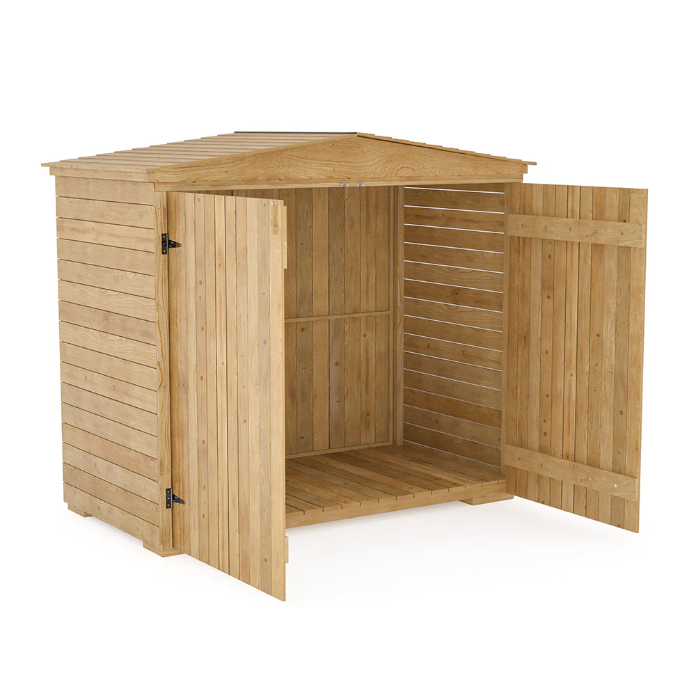 Outdoor Wooden Garden Storage Tool Shed Cabinet - Image 5