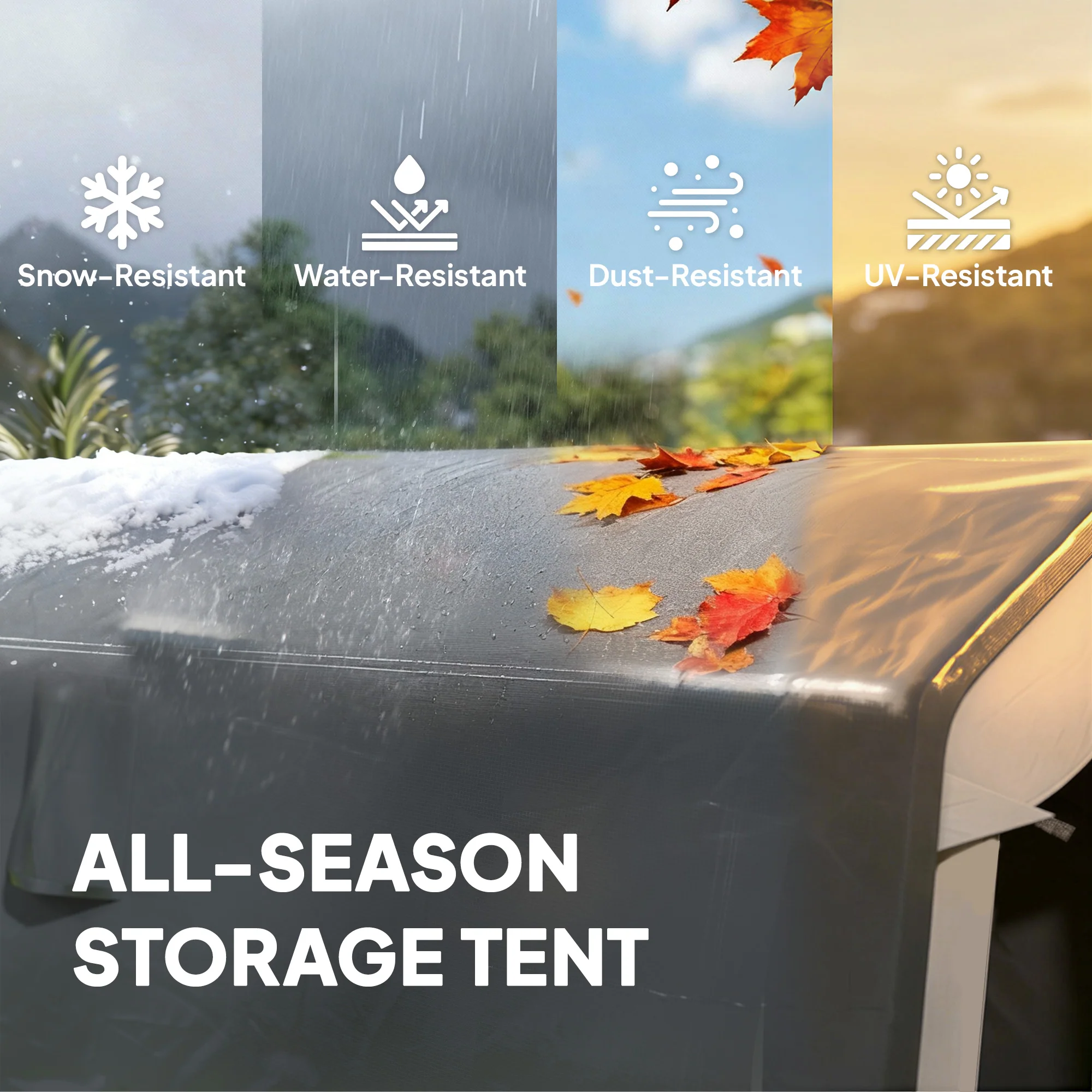 Outsunny  1.8 x 2.4m Portable Storage Shed Heavy Duty Motorbike Shed - Image 4