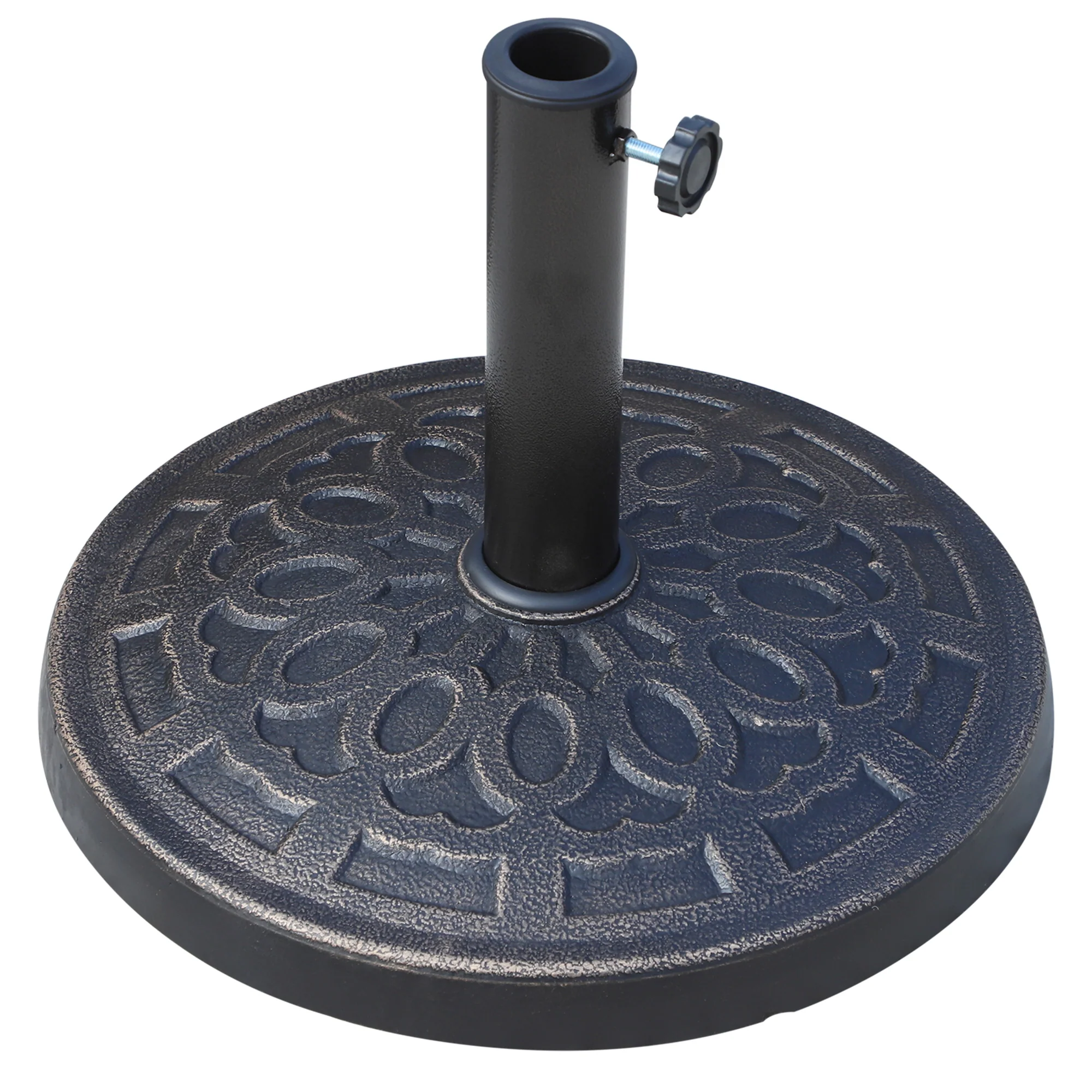 Outsunny 12kg Garden Parasol Base, Round Resin Sun Umbrella Base, Bronze