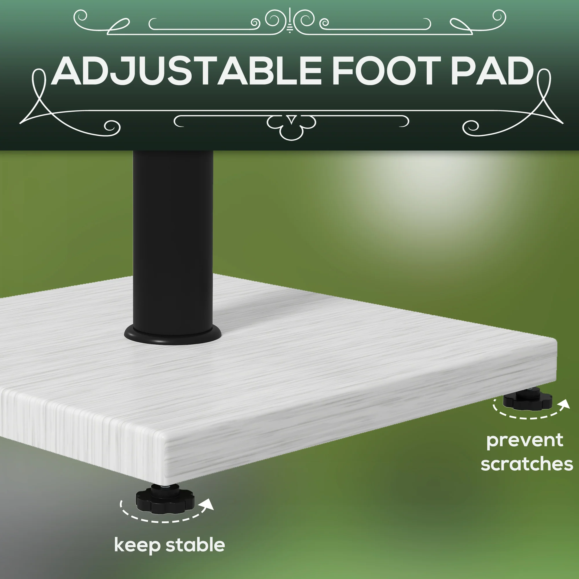 Outsunny 12kg Garden Parasol Base w/ Adjustable Foot Concrete Umbrella Stand - Image 6