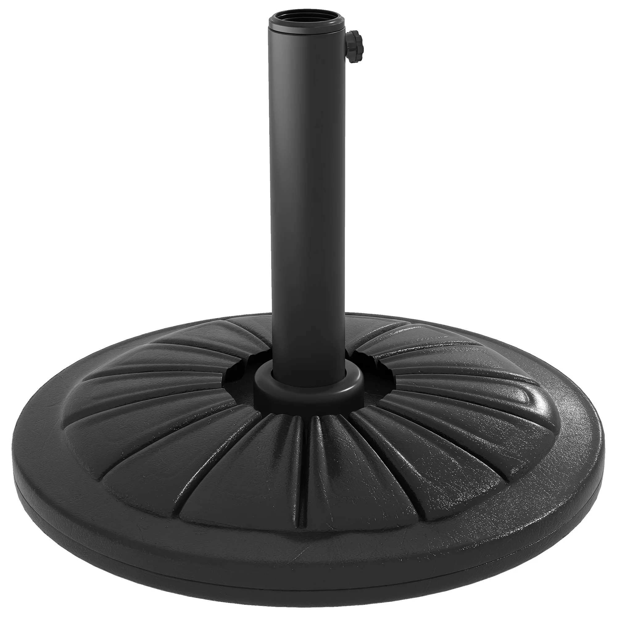 Outsunny 13 Kg Patio Umbrella Base Stand, Concrete Umbrella Holder, Black