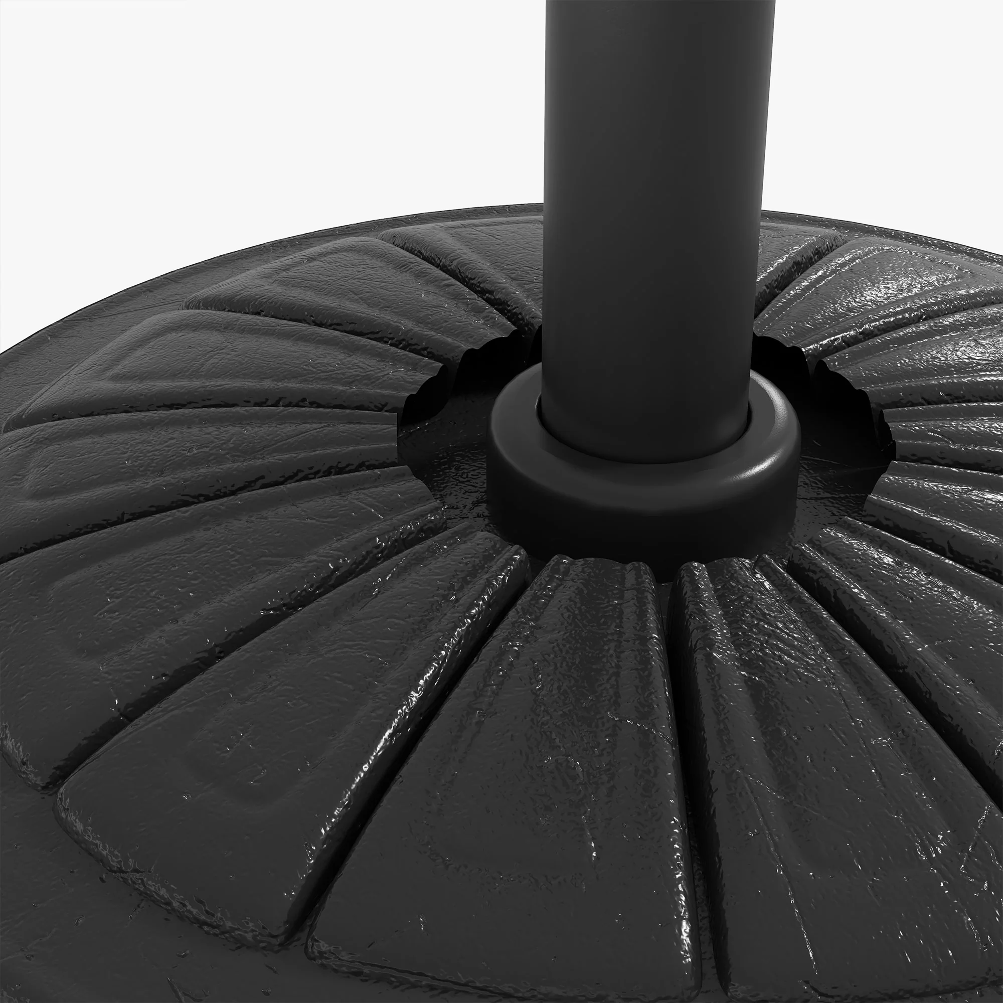 Outsunny 13 Kg Patio Umbrella Base Stand, Concrete Umbrella Holder, Black - Image 7