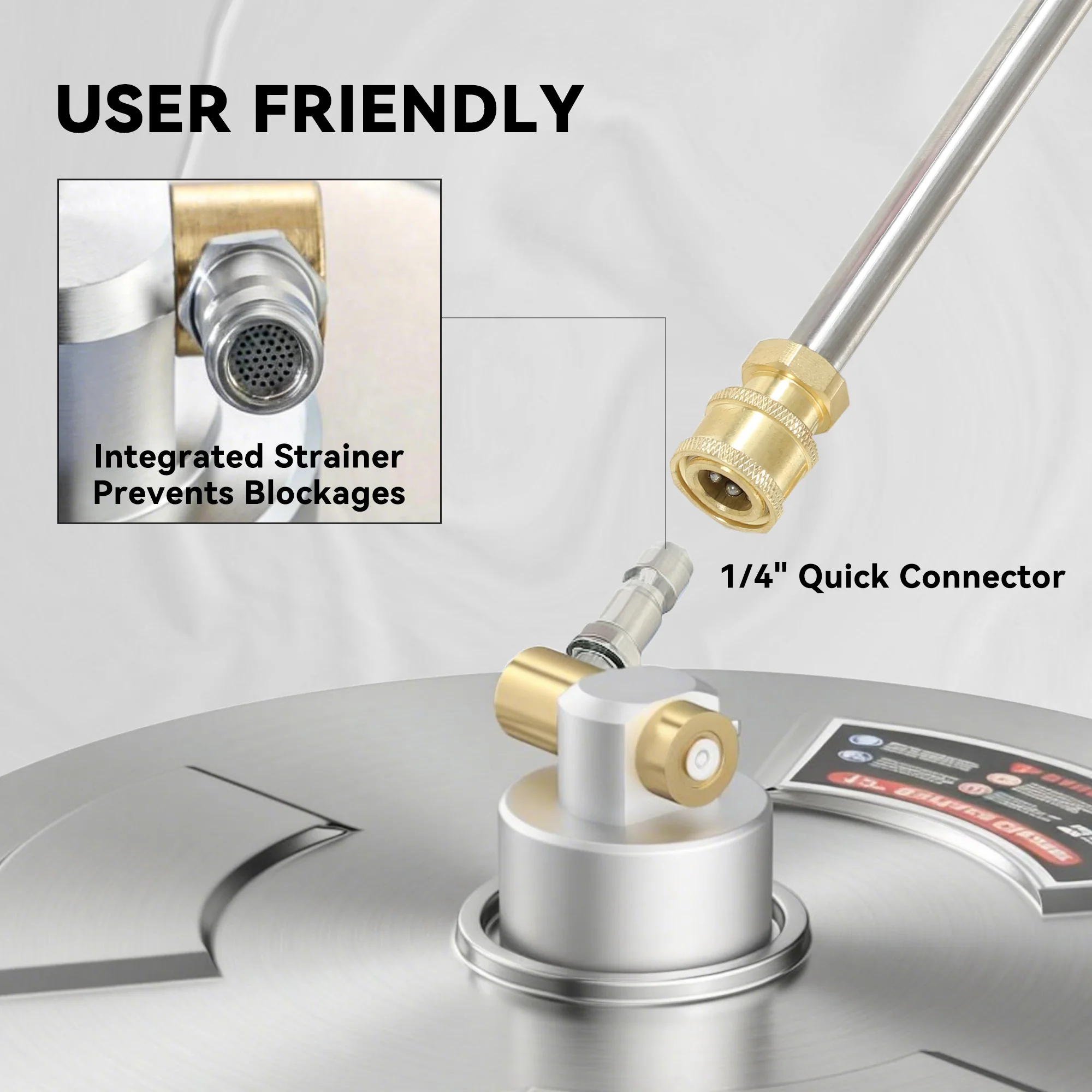 Outsunny 13" Pressure Washer Surface Cleaner with 4 Wheels - Image 7