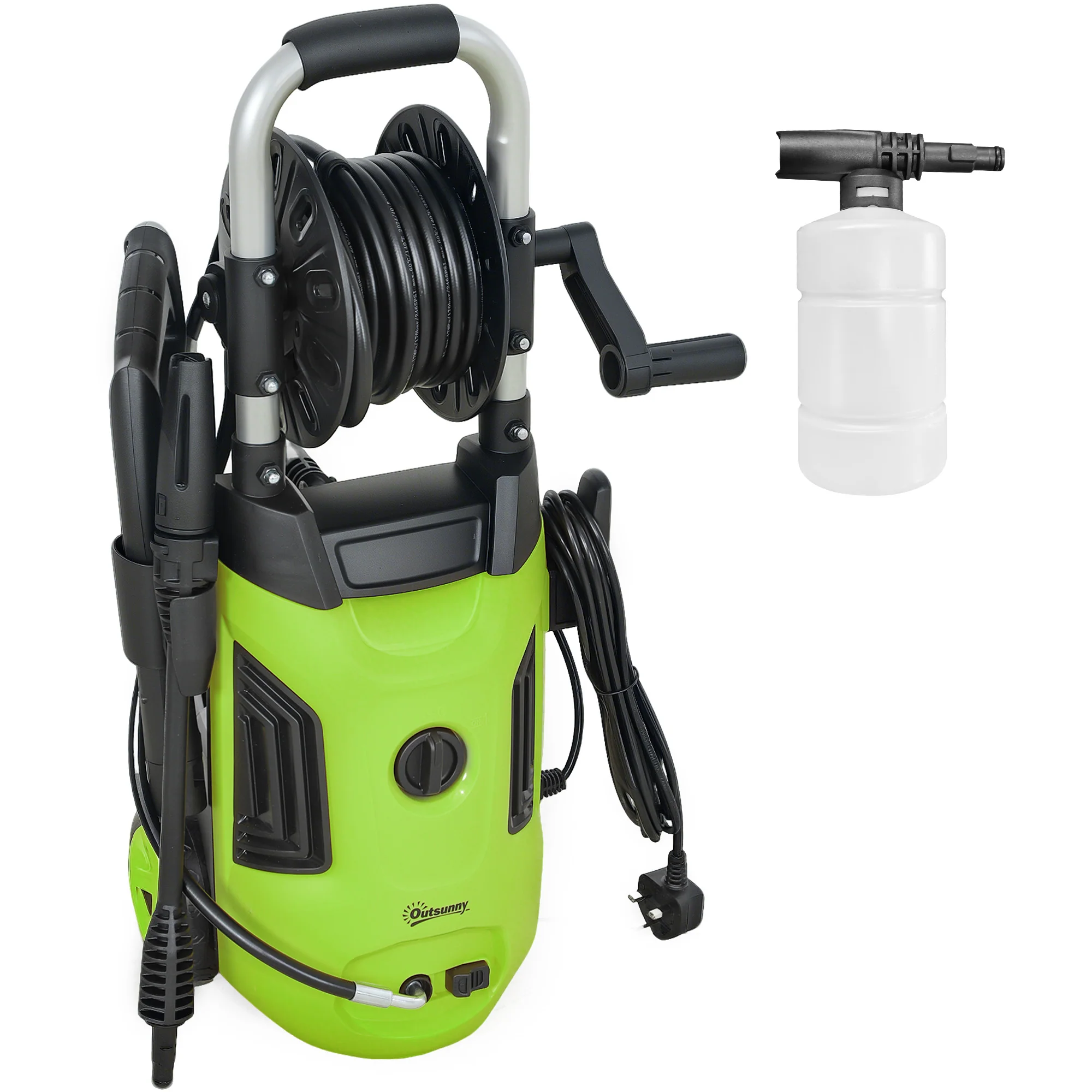 Outsunny 1800W Power Washer 150 Bar Pressure 6M Hose And Hose Reel - Image 10