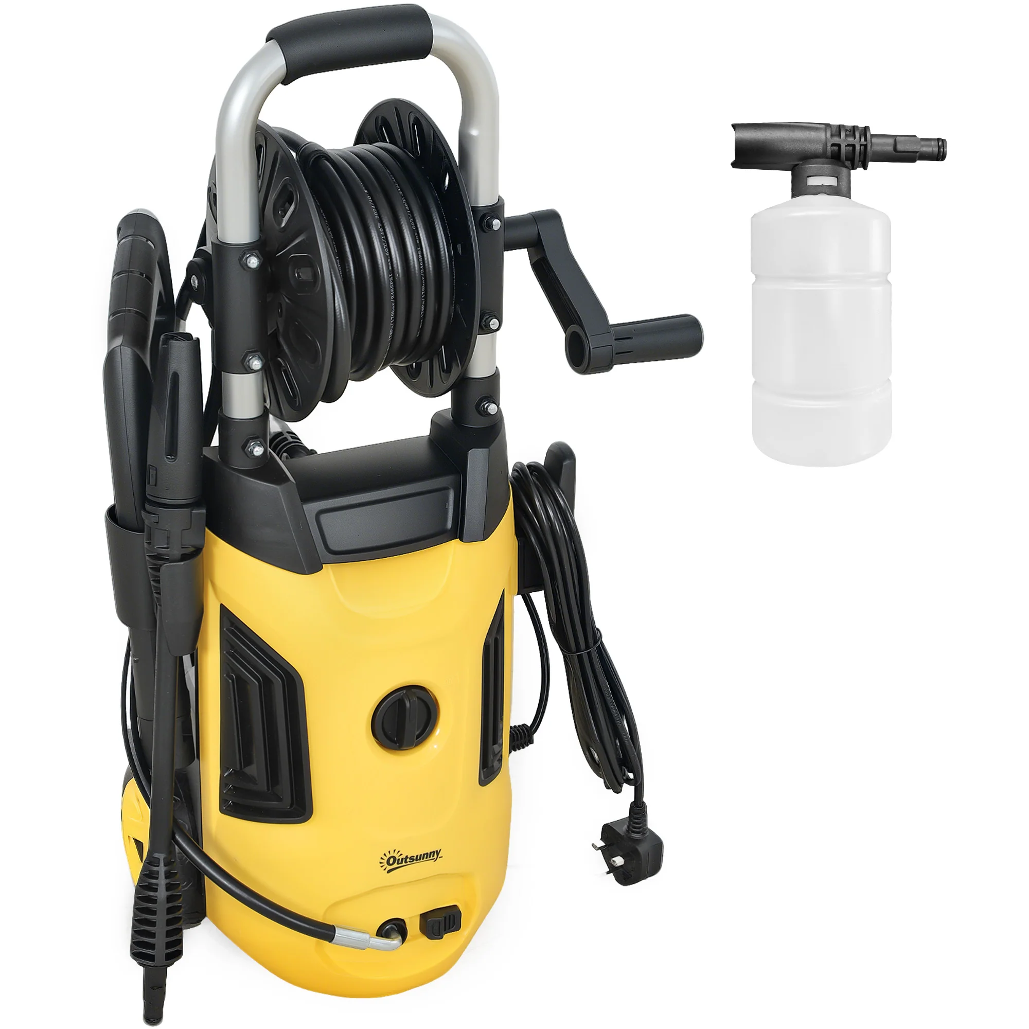 Outsunny 1800W Power Washer 150 Bar Pressure 6M Hose And Hose Reel - Image 19