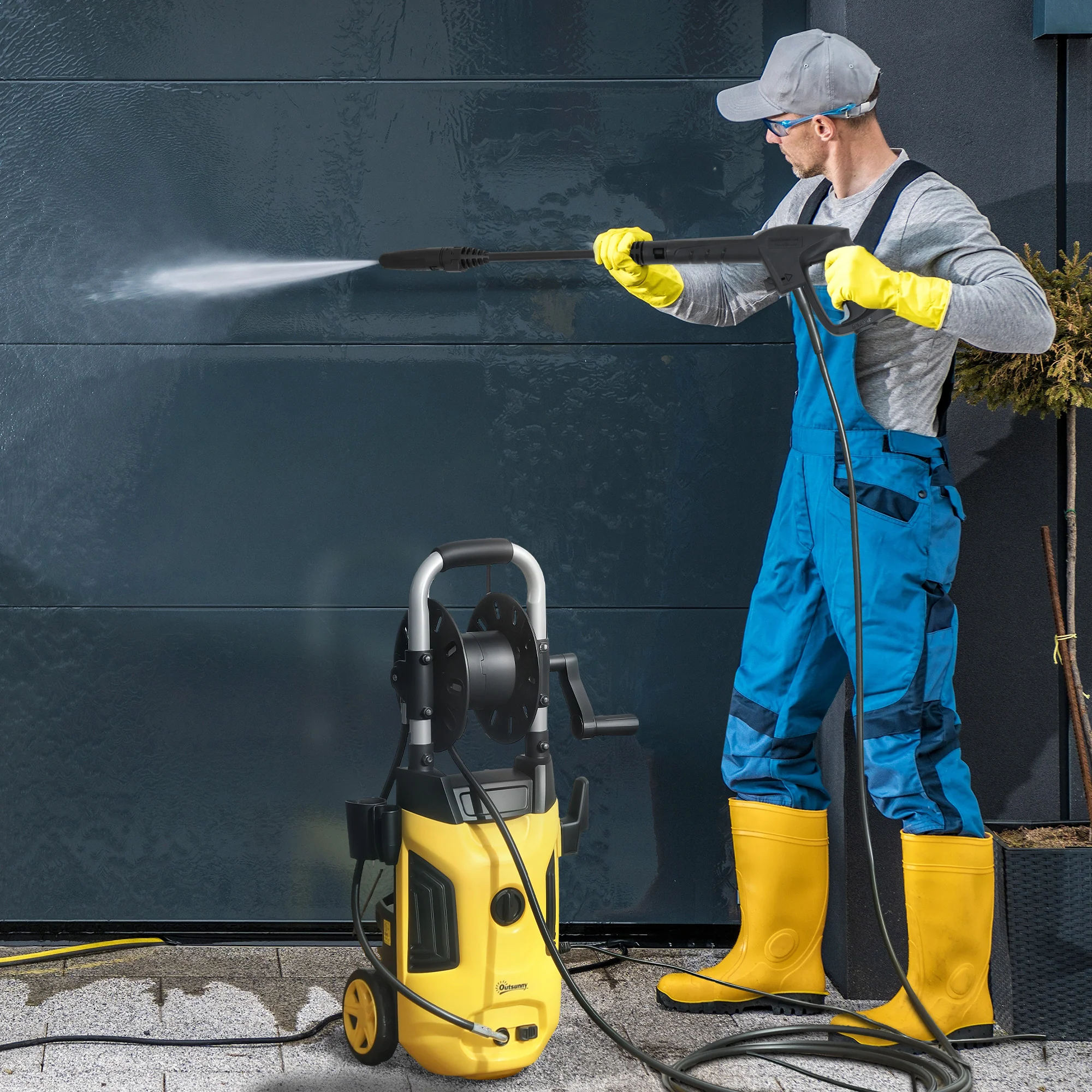 Outsunny 1800W Power Washer 150 Bar Pressure 6M Hose And Hose Reel - Image 20