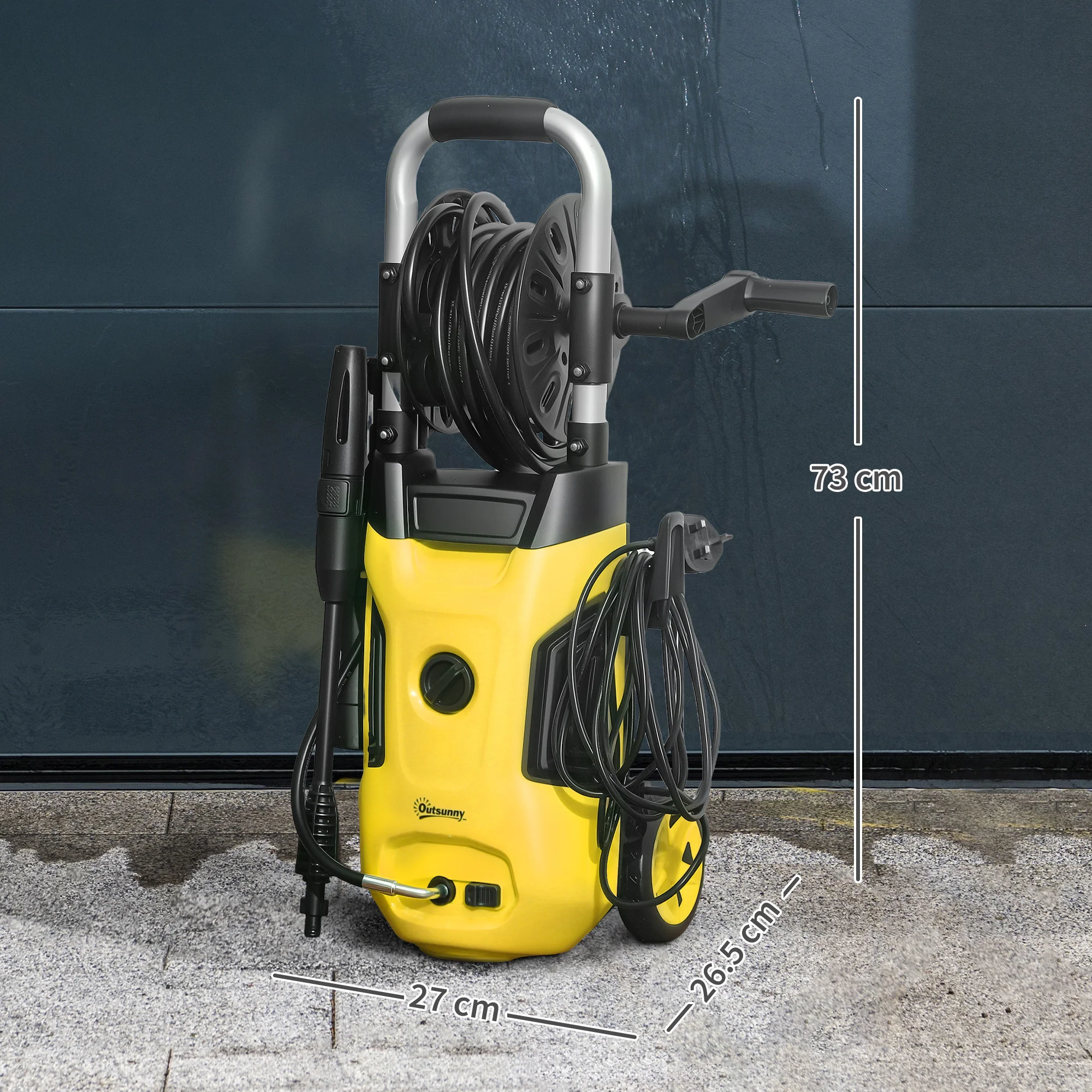 Outsunny 1800W Power Washer 150 Bar Pressure 6M Hose And Hose Reel - Image 23