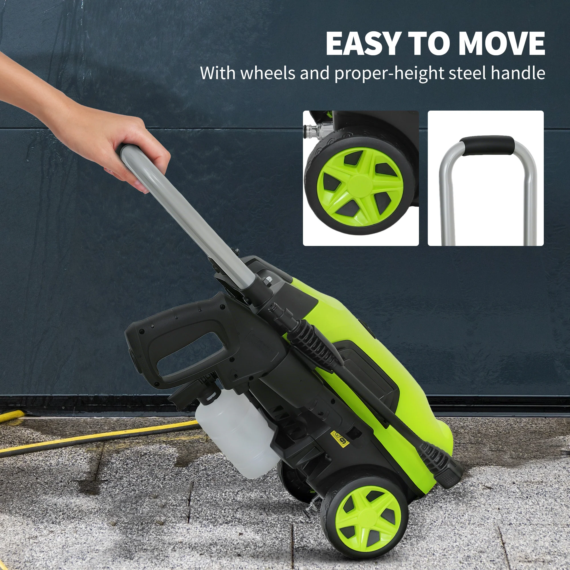 Outsunny 1800W Power Washer 150 Bar Pressure With Adjustable Nozzle - Image 17