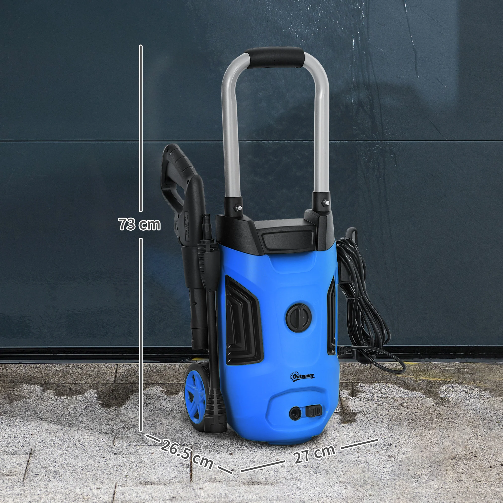 Outsunny 1800W Power Washer 150 Bar Pressure With Adjustable Nozzle - Image 5