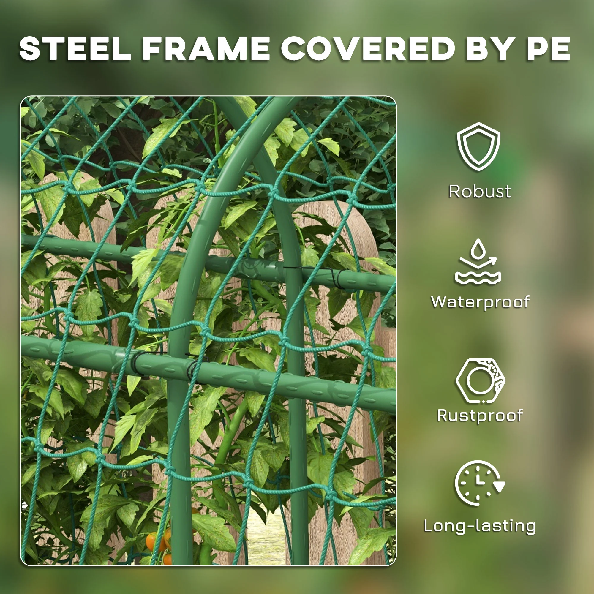 Outsunny 183 cm Tall Garden Trellis for Climbing Plants Outdoor - Image 6