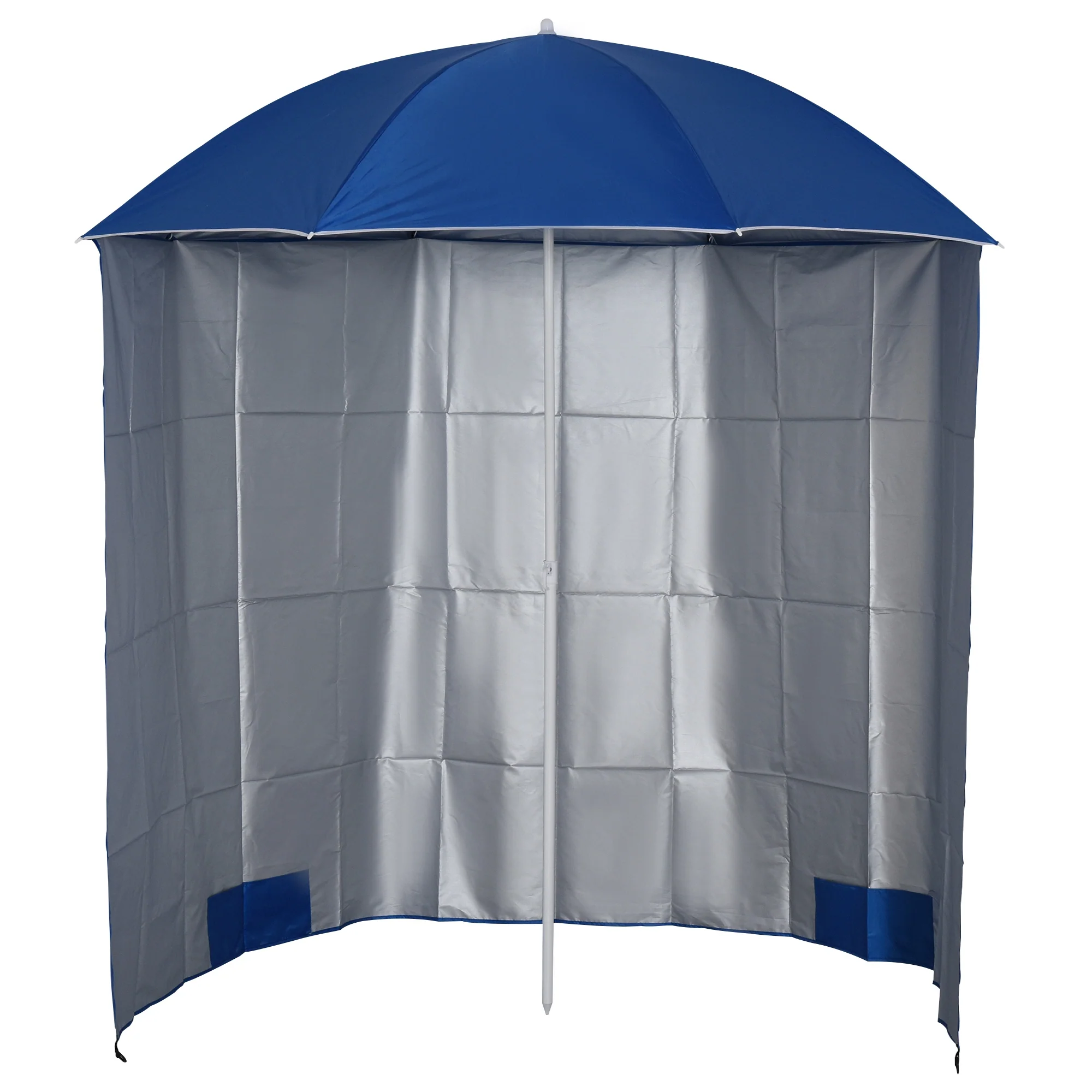 Outsunny  2.2M Outdoor Parasol Fishing Umbrella Beach Sun Shelter w/ Carry Bag