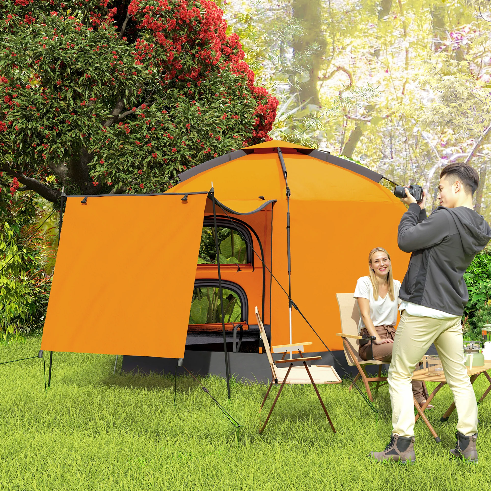 Outsunny 2-4 Person Tent, Instant Pop Up Camping Tent - Image 11