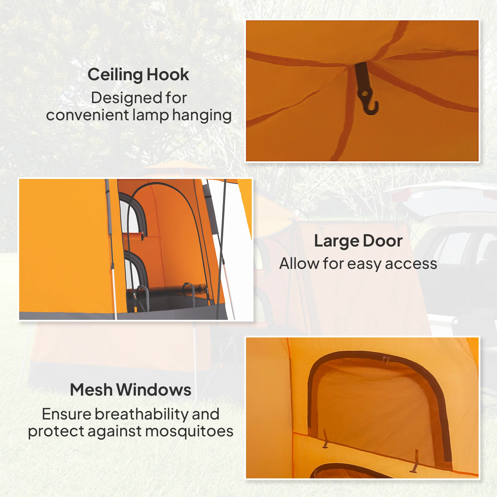 Outsunny 2-4 Person Tent, Instant Pop Up Camping Tent - Image 15