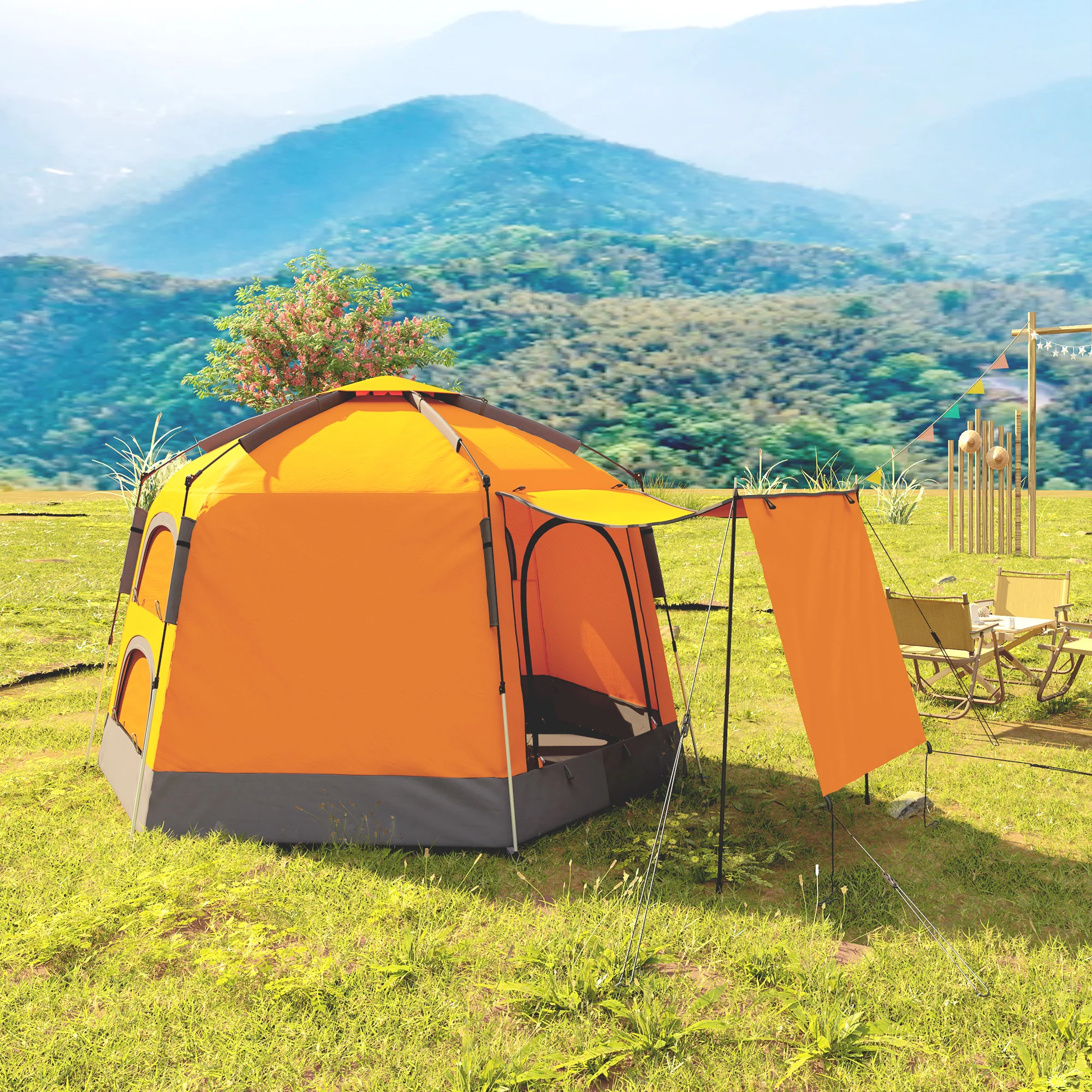 Outsunny 2-4 Person Tent, Instant Pop Up Camping Tent - Image 17