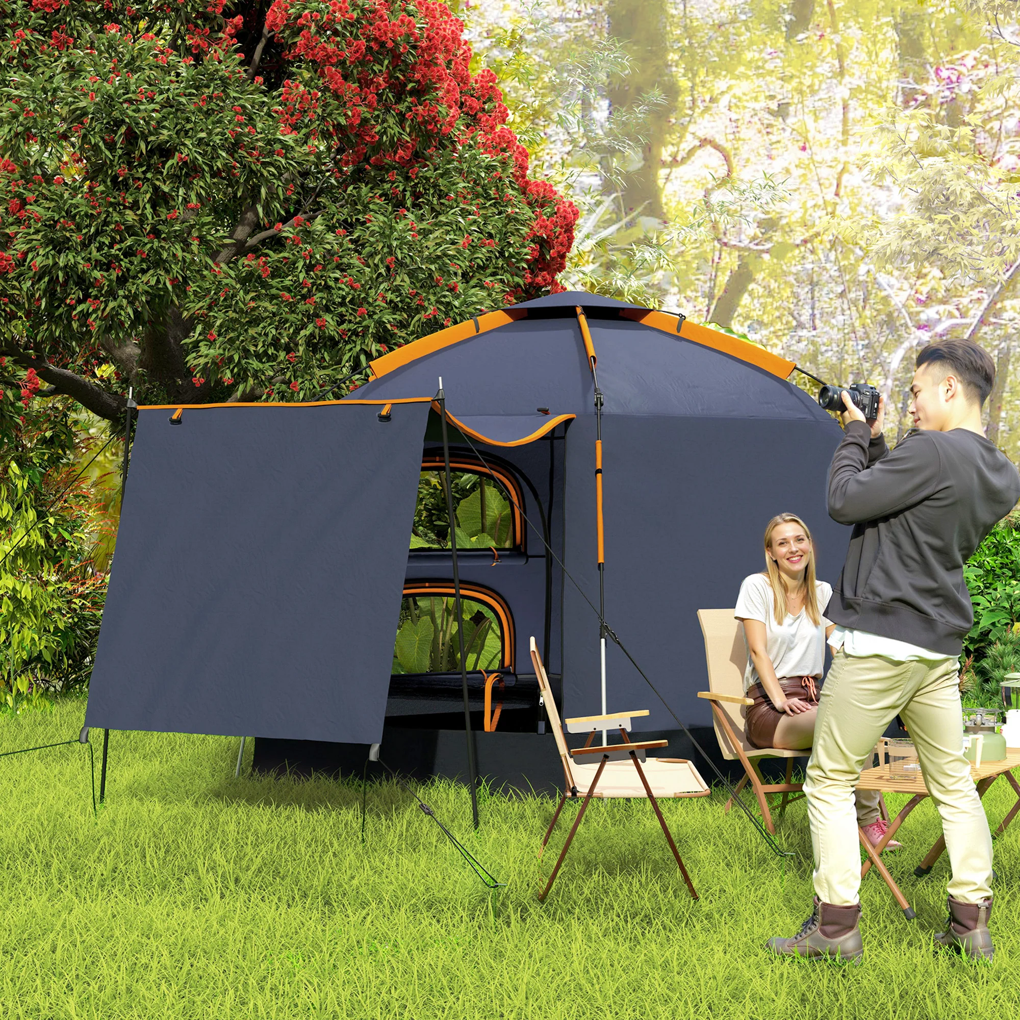 Outsunny 2-4 Person Tent, Instant Pop Up Camping Tent - Image 8