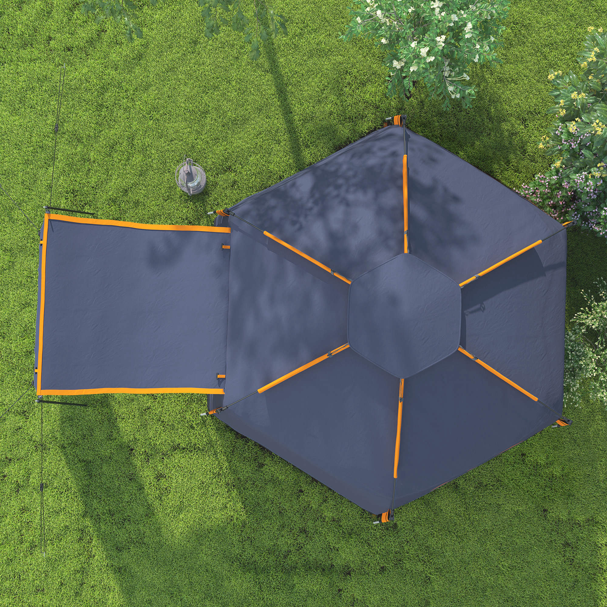 Outsunny 2-4 Person Tent, Instant Pop Up Camping Tent - Image 9