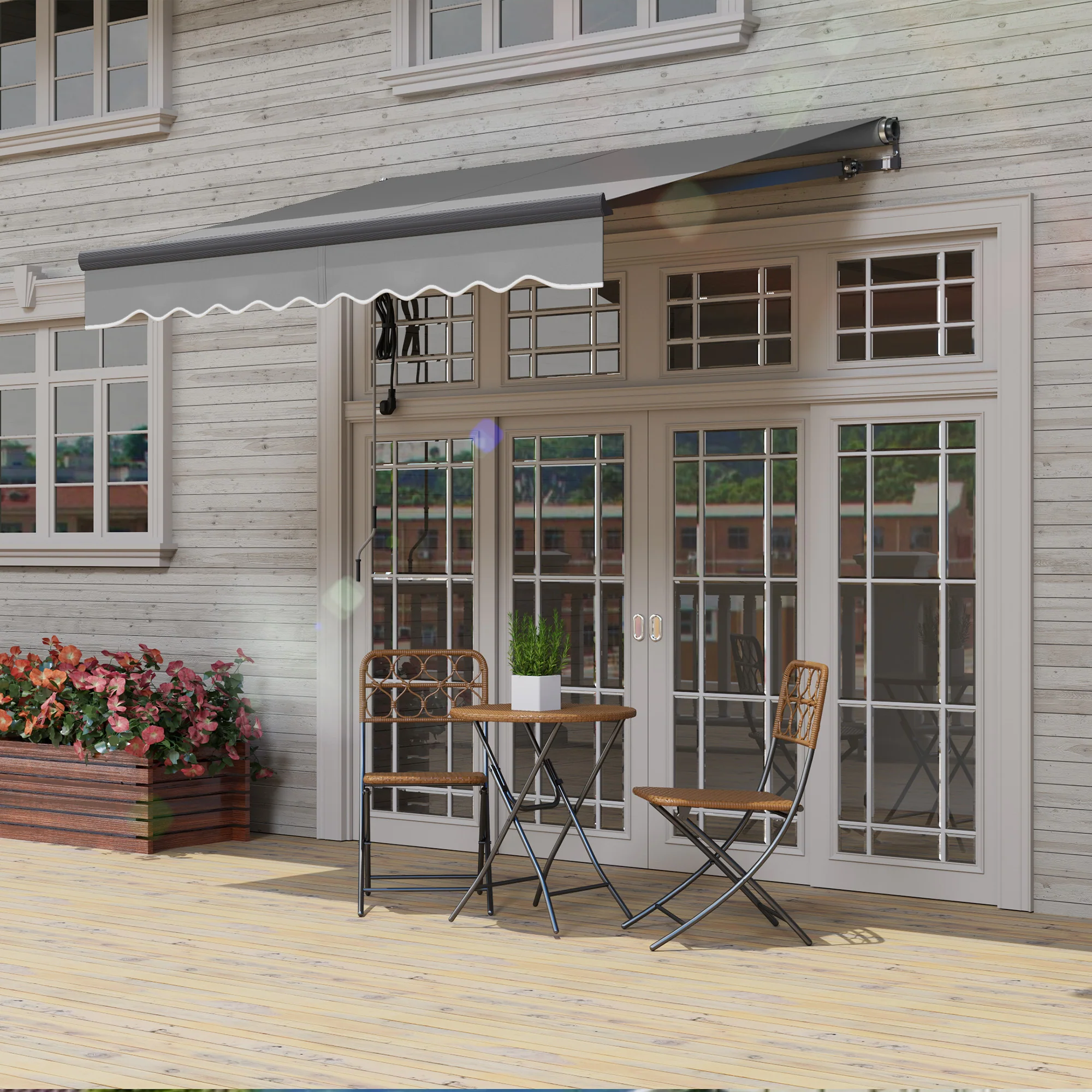 Outsunny 2.5 x 2m Electric Retractable Awning w/ Aluminium Frame - Image 17