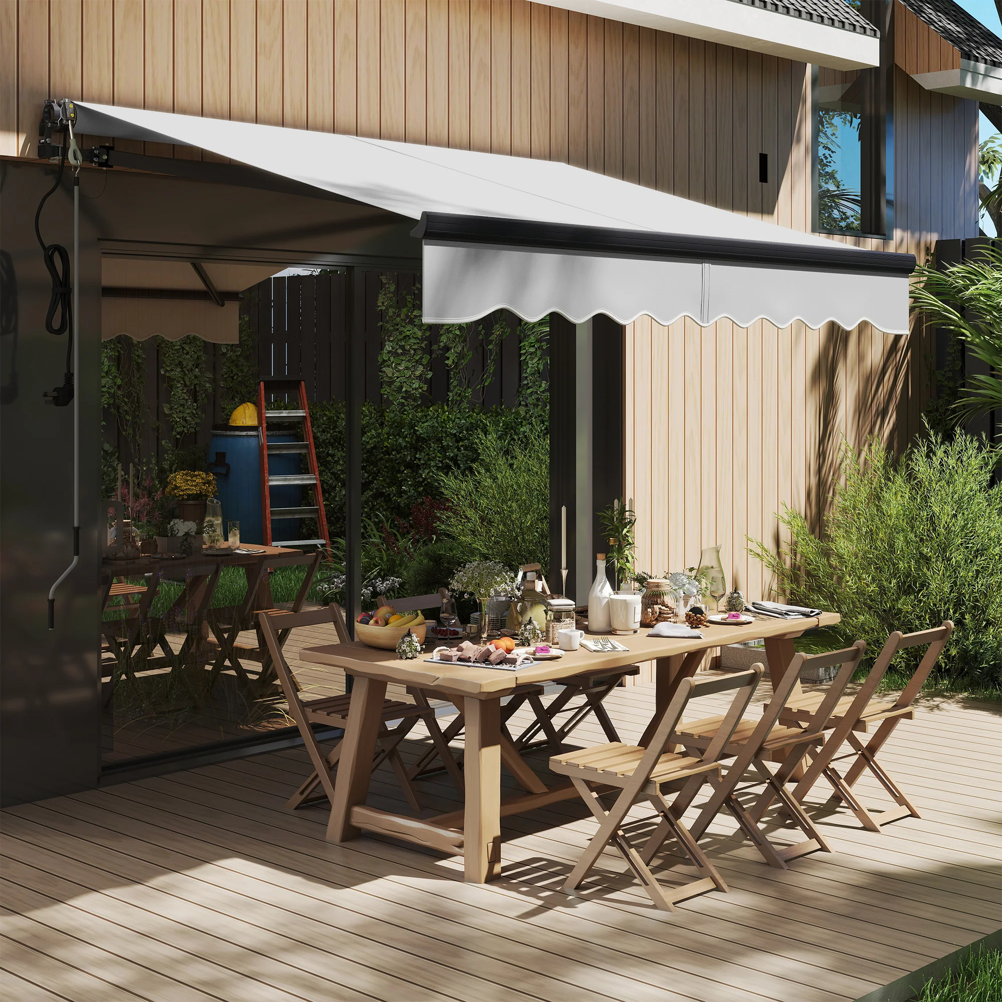 Outsunny 2.5 x 2m Electric Retractable Awning w/ Aluminium Frame - Image 20