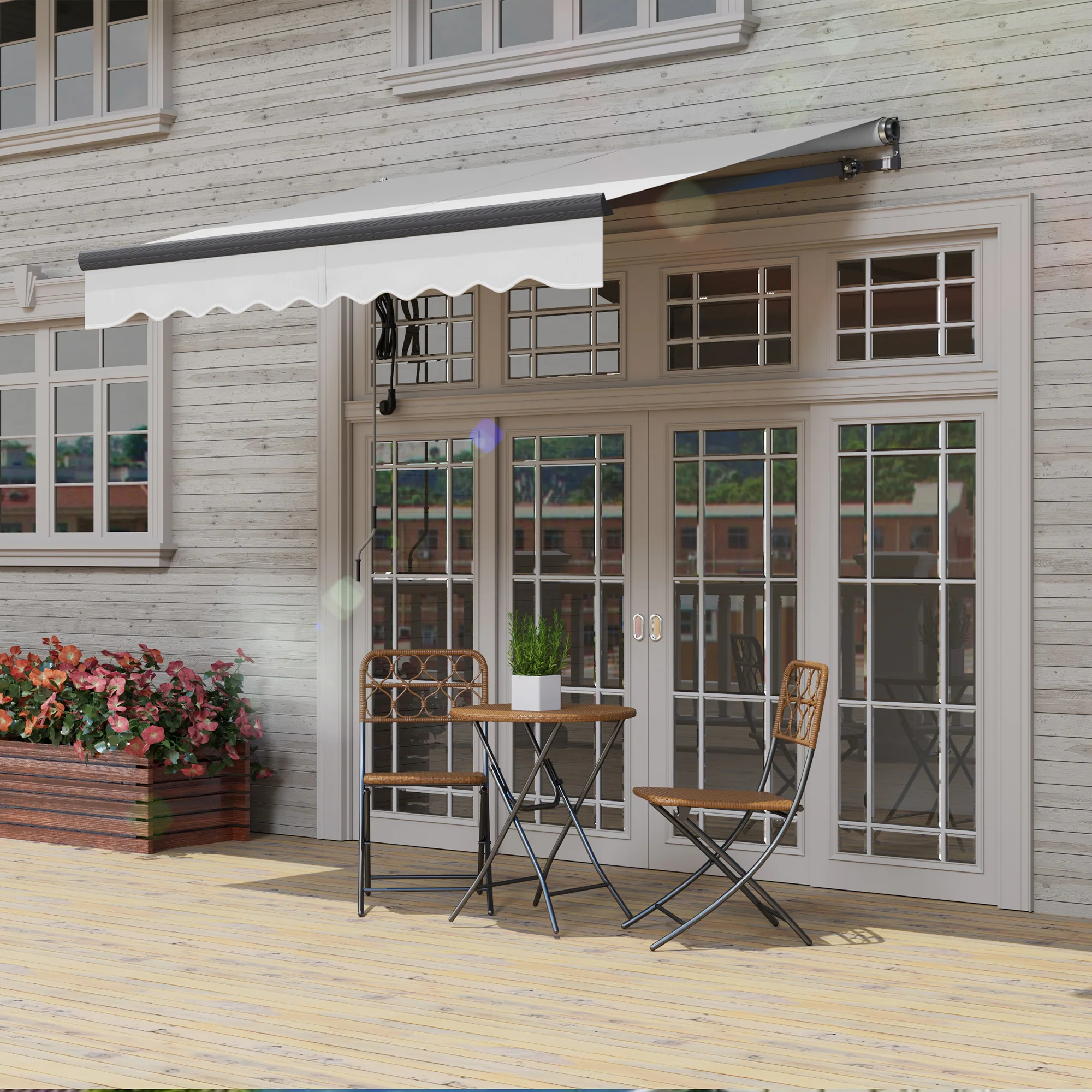 Outsunny 2.5 x 2m Electric Retractable Awning w/ Aluminium Frame - Image 26