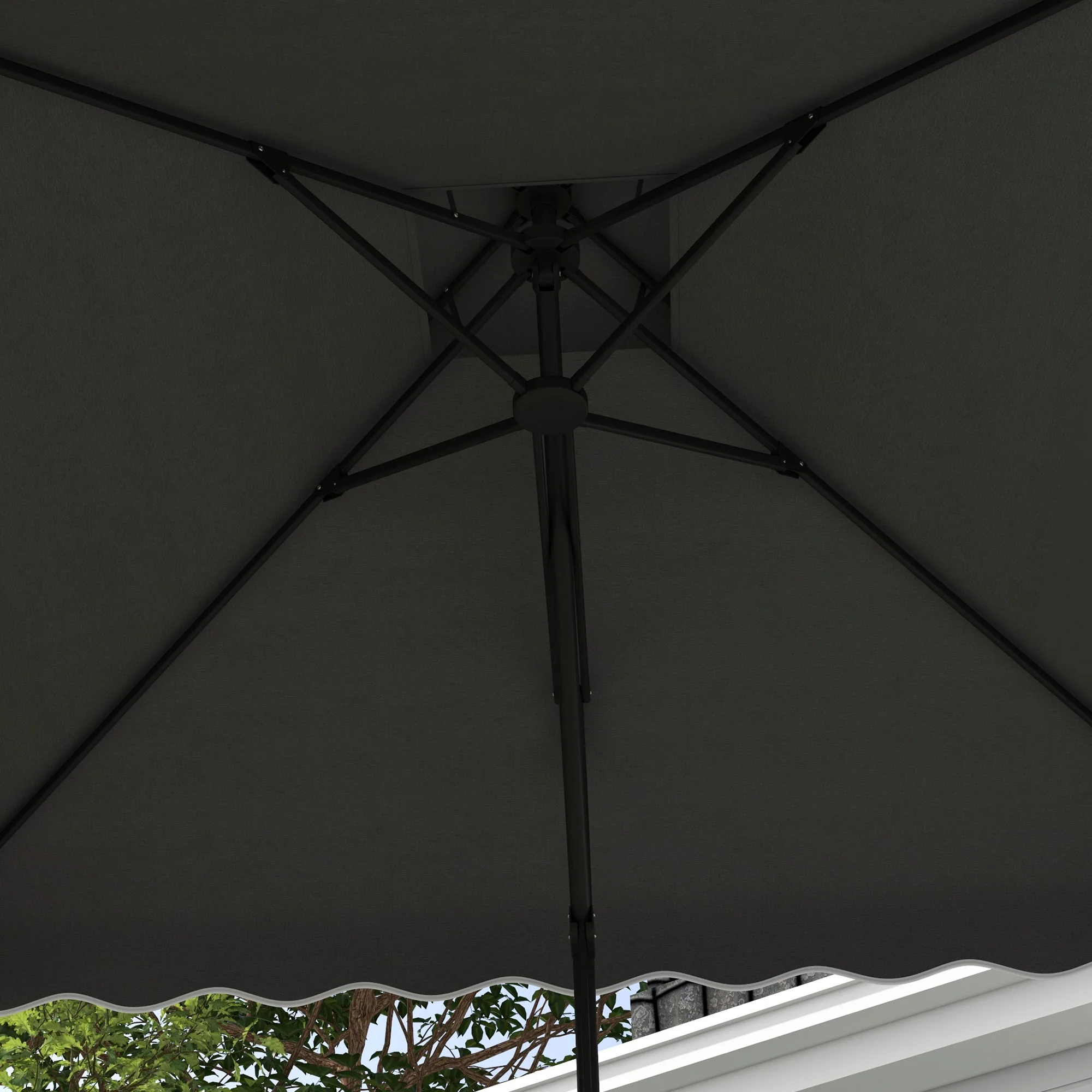 Outsunny 2.5m Cantilever Garden Parasol Umbrella With Cross Base - Image 17
