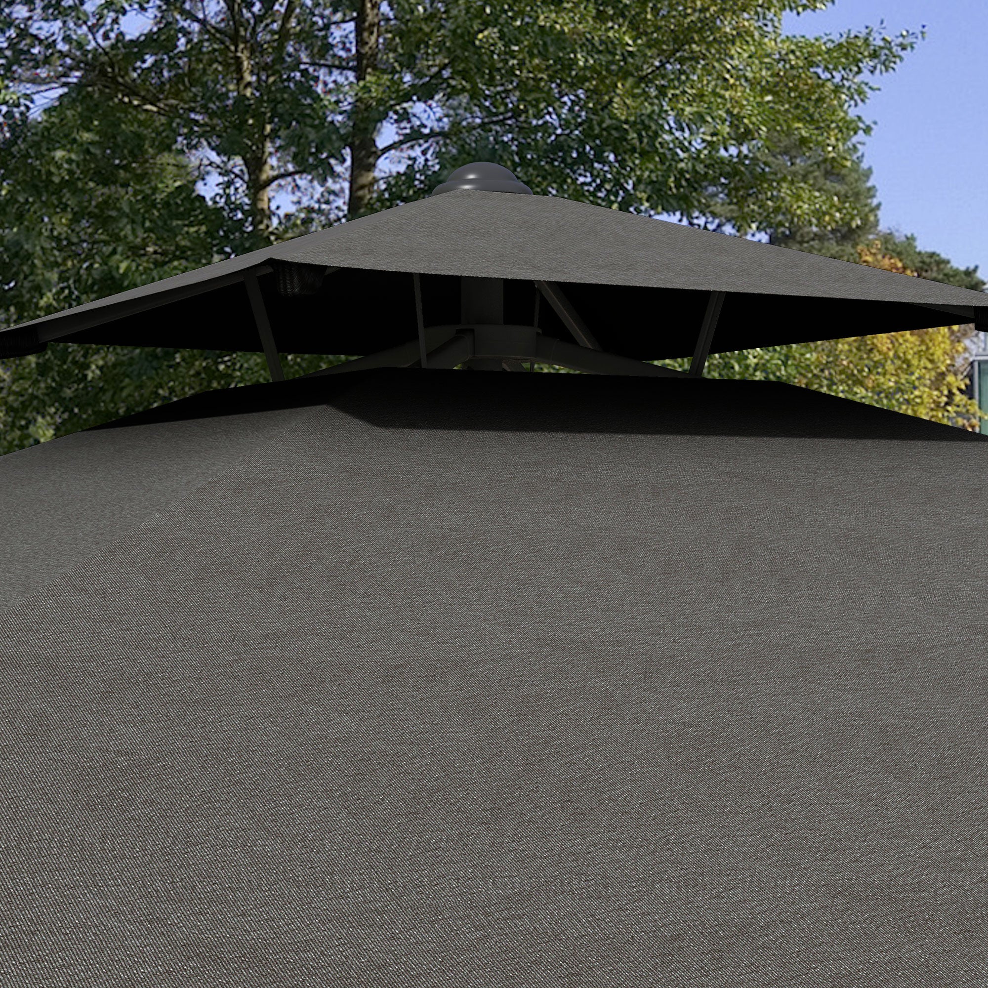 Outsunny 2.5m Cantilever Garden Parasol Umbrella With Cross Base - Image 18