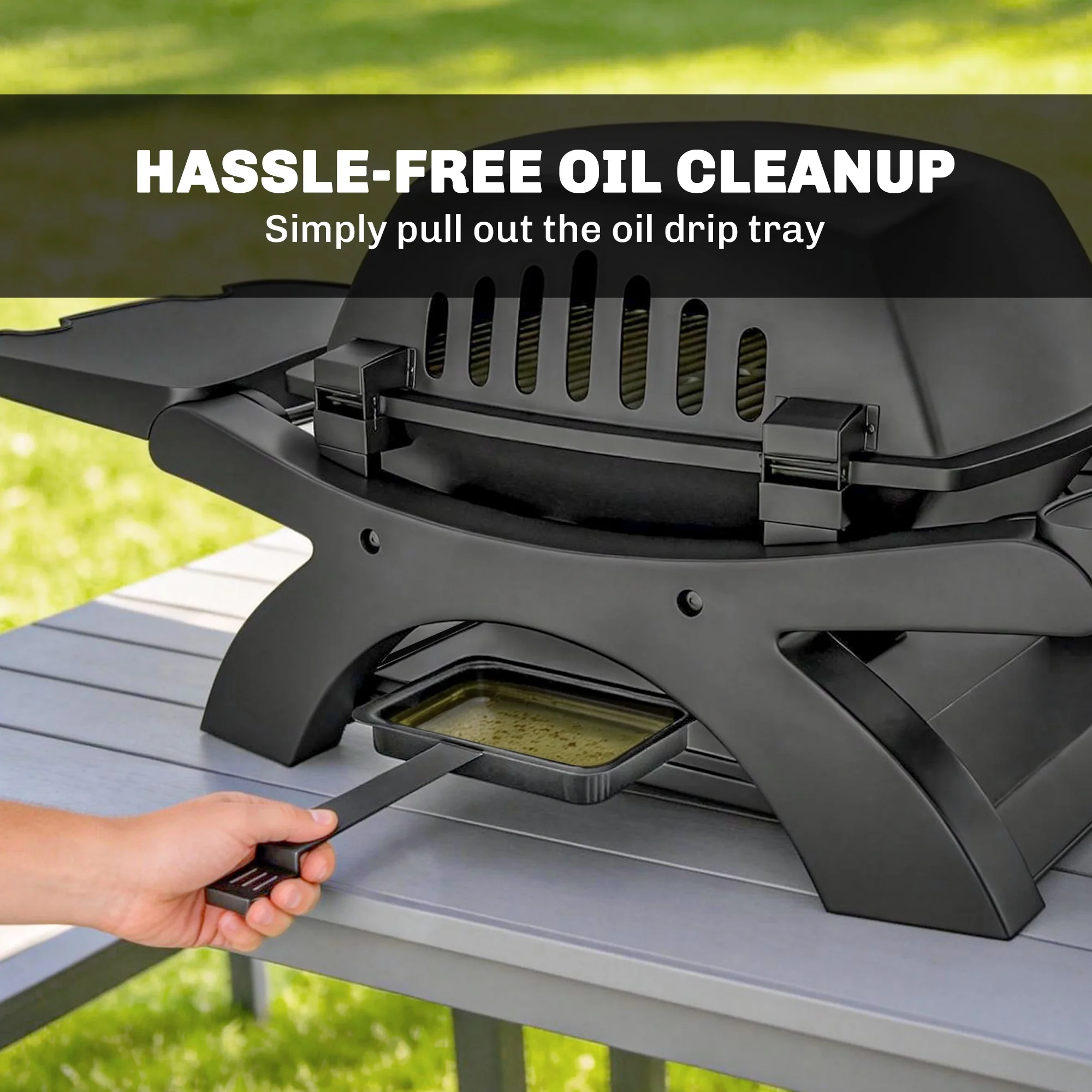 Outsunny 2 Burner Gas Grill, Tabletop BBQ With Cast Iron Grates, Black - Image 7