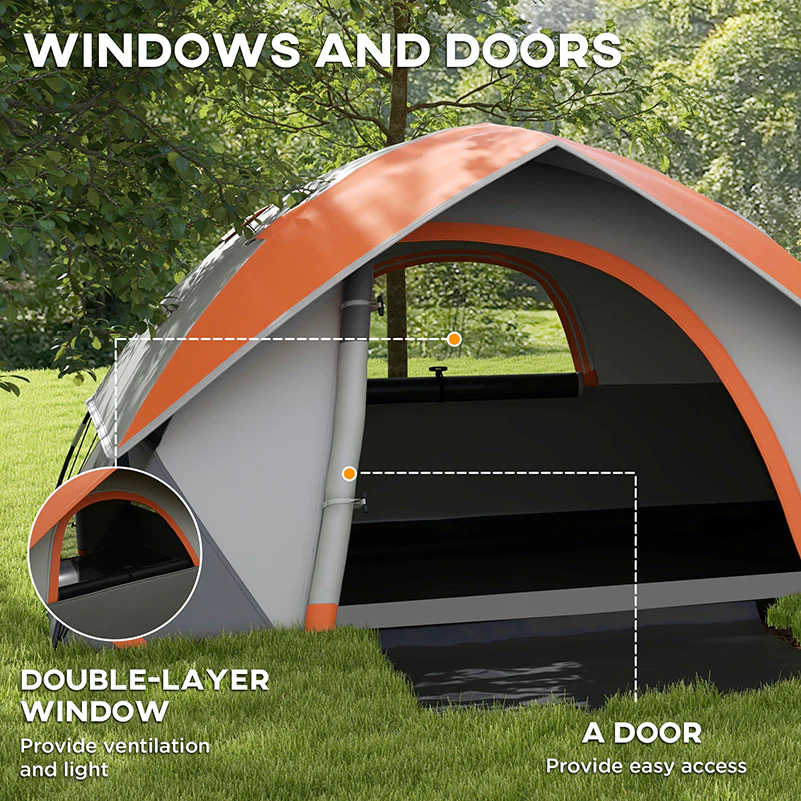Outsunny 2 Man Camping Tent w/ Sewn-in Groundsheet, 3000mm Waterproof - Image 15