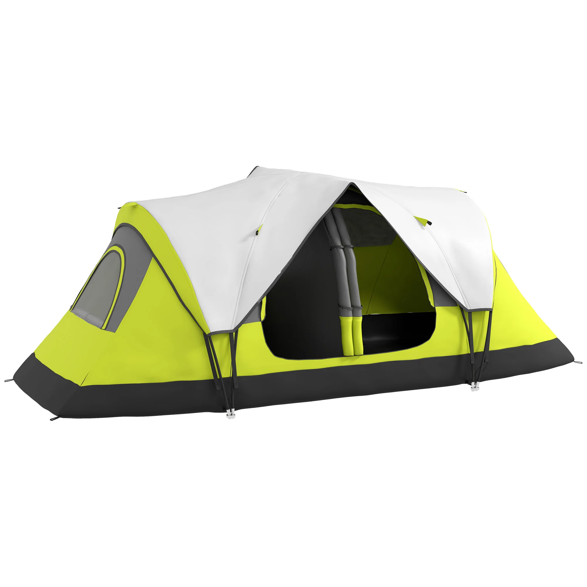 Outsunny 2 Room Camping Tent with Waterproof Rainfly & Screen Panels - Image 10