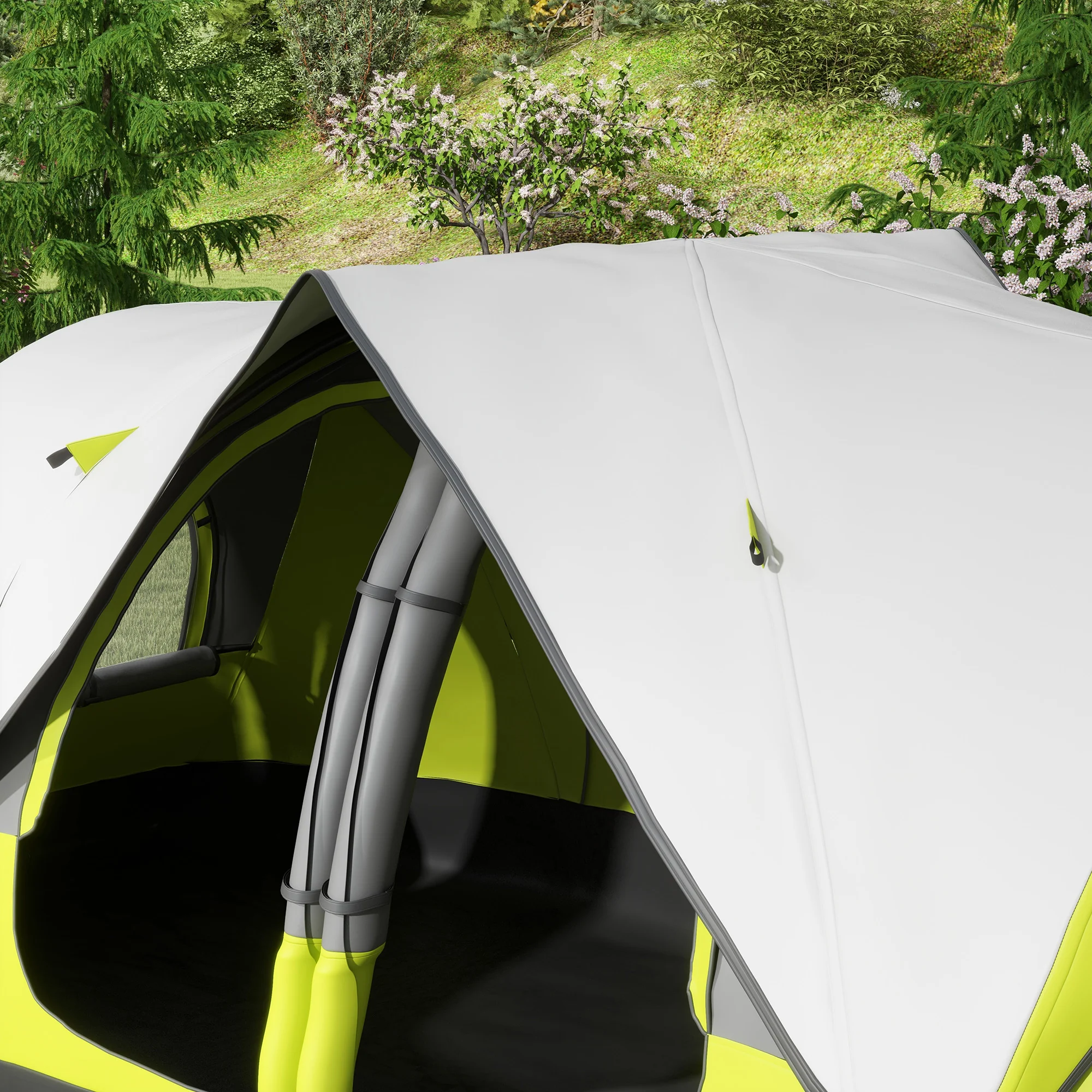 Outsunny 2 Room Camping Tent with Waterproof Rainfly & Screen Panels - Image 18