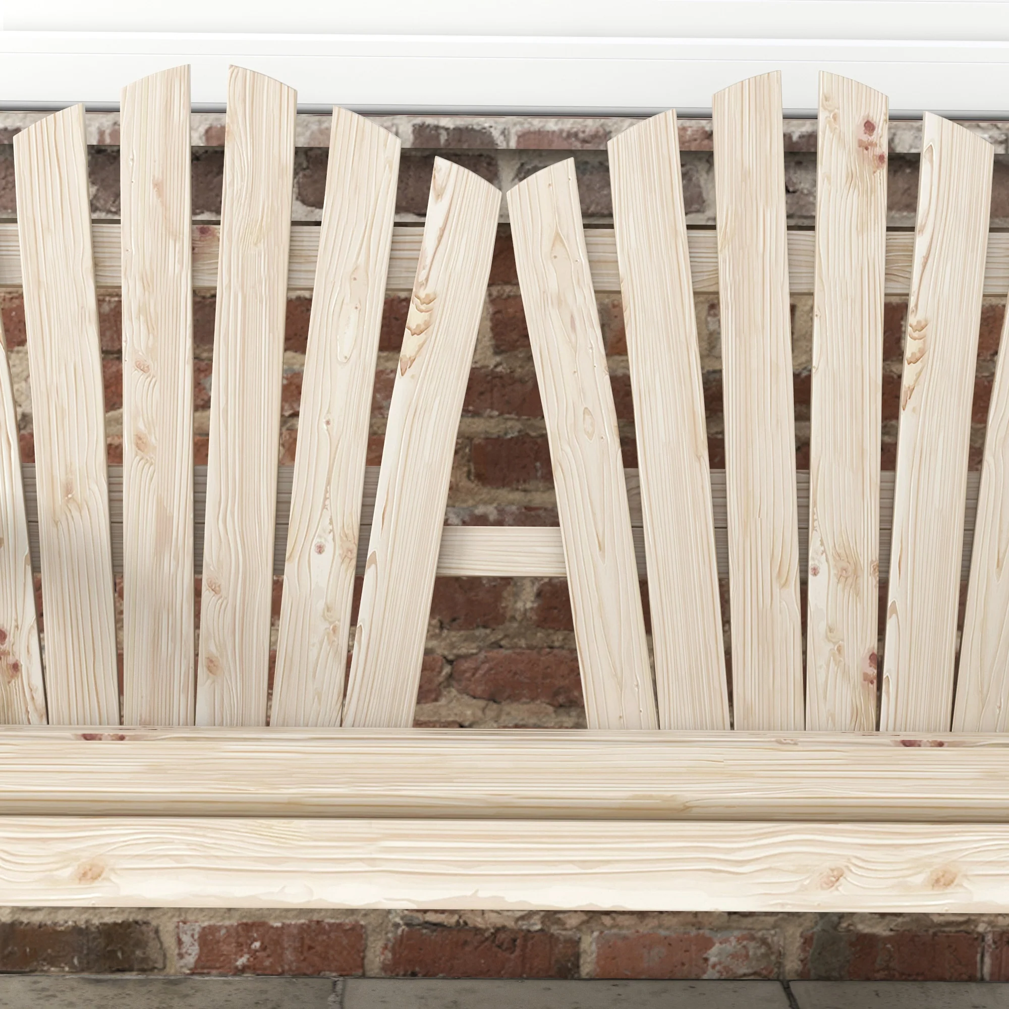 Outsunny 2 Seater Garden Bench w/ Wheel-Shaped Armrests Natural Wood - Image 9