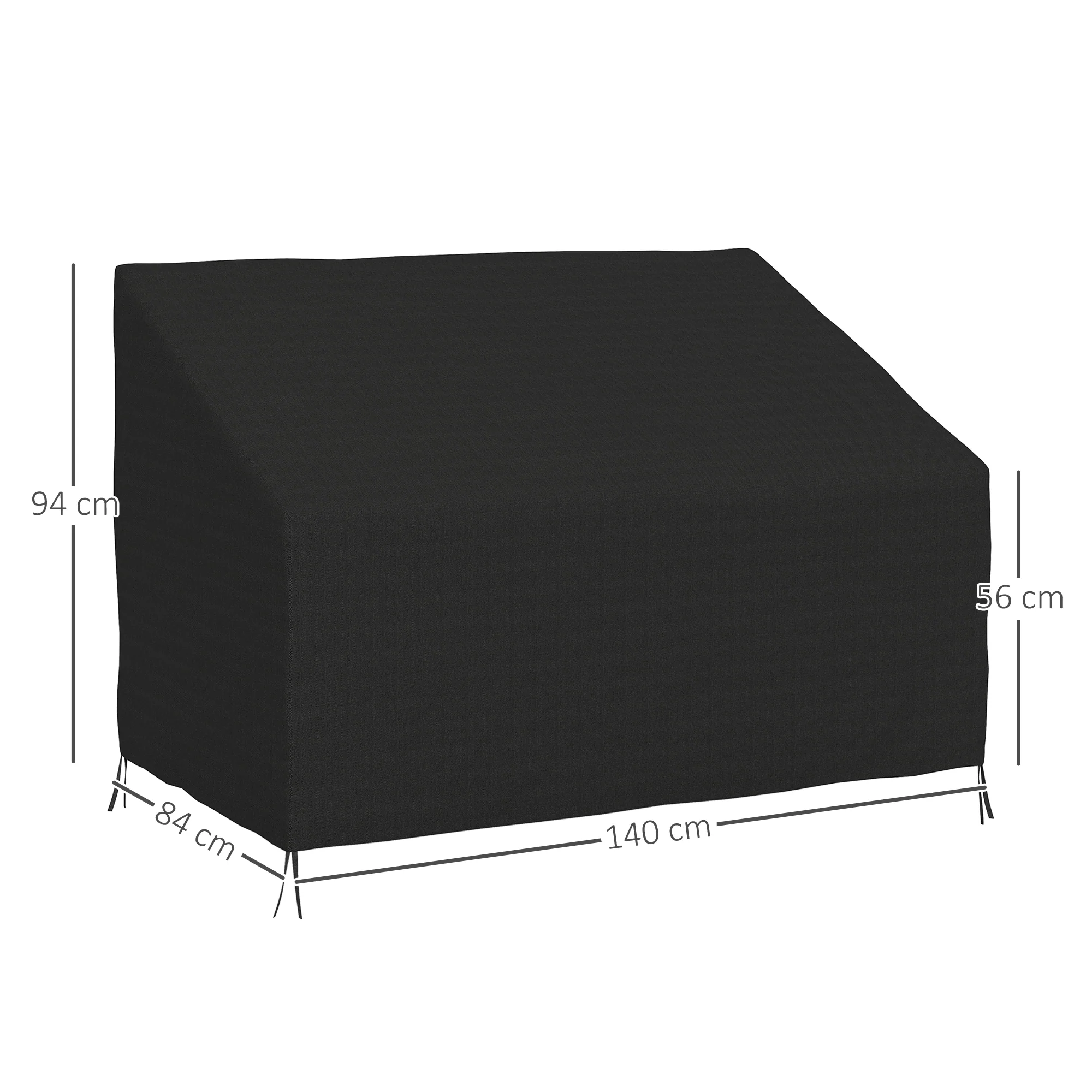 Outsunny 2 Seater Rain Cover Garden Sofa Chair Protector 140x84x56/94 cm - Image 5