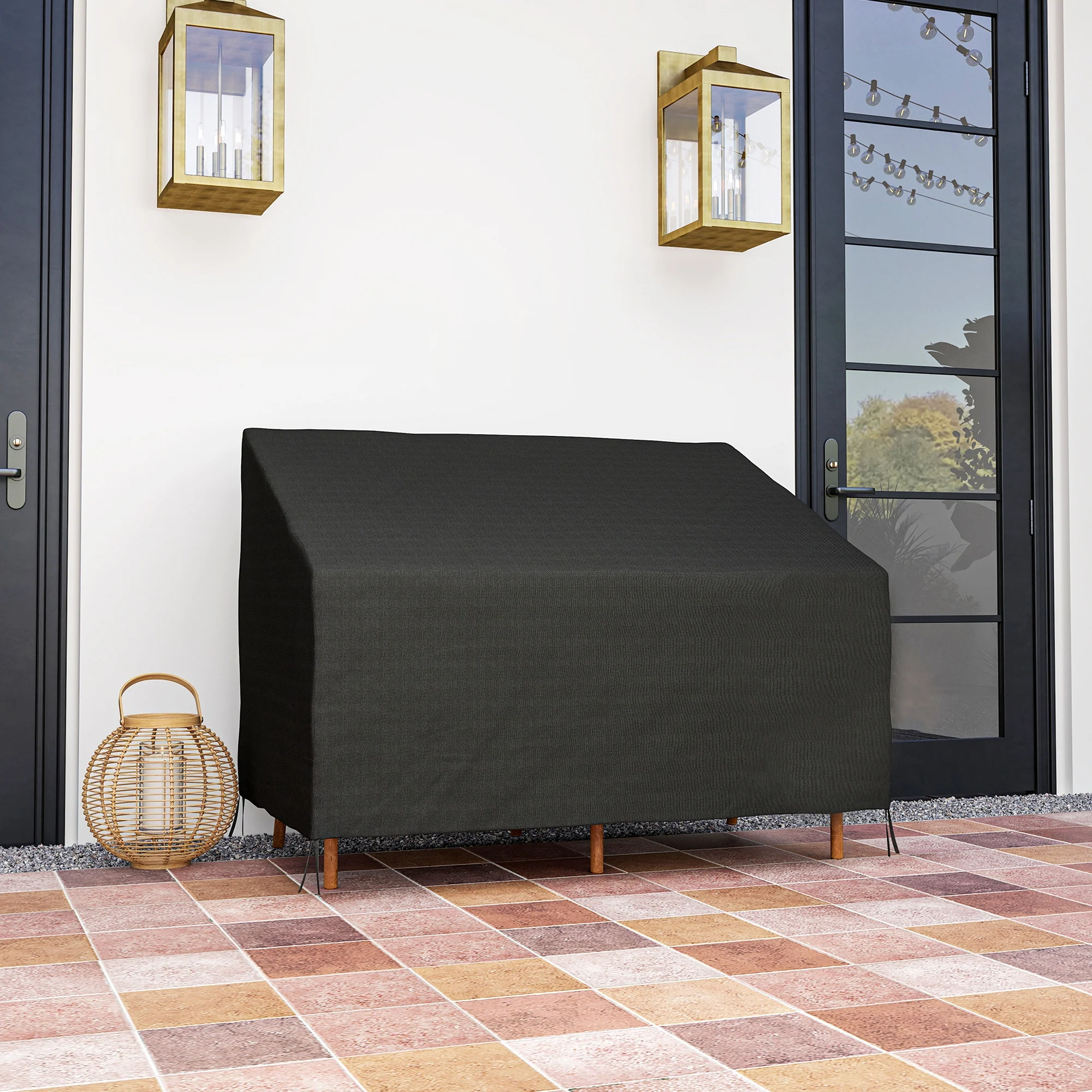 Outsunny 2 Seater Rain Cover Garden Sofa Chair Protector 140x84x56/94 cm - Image 7