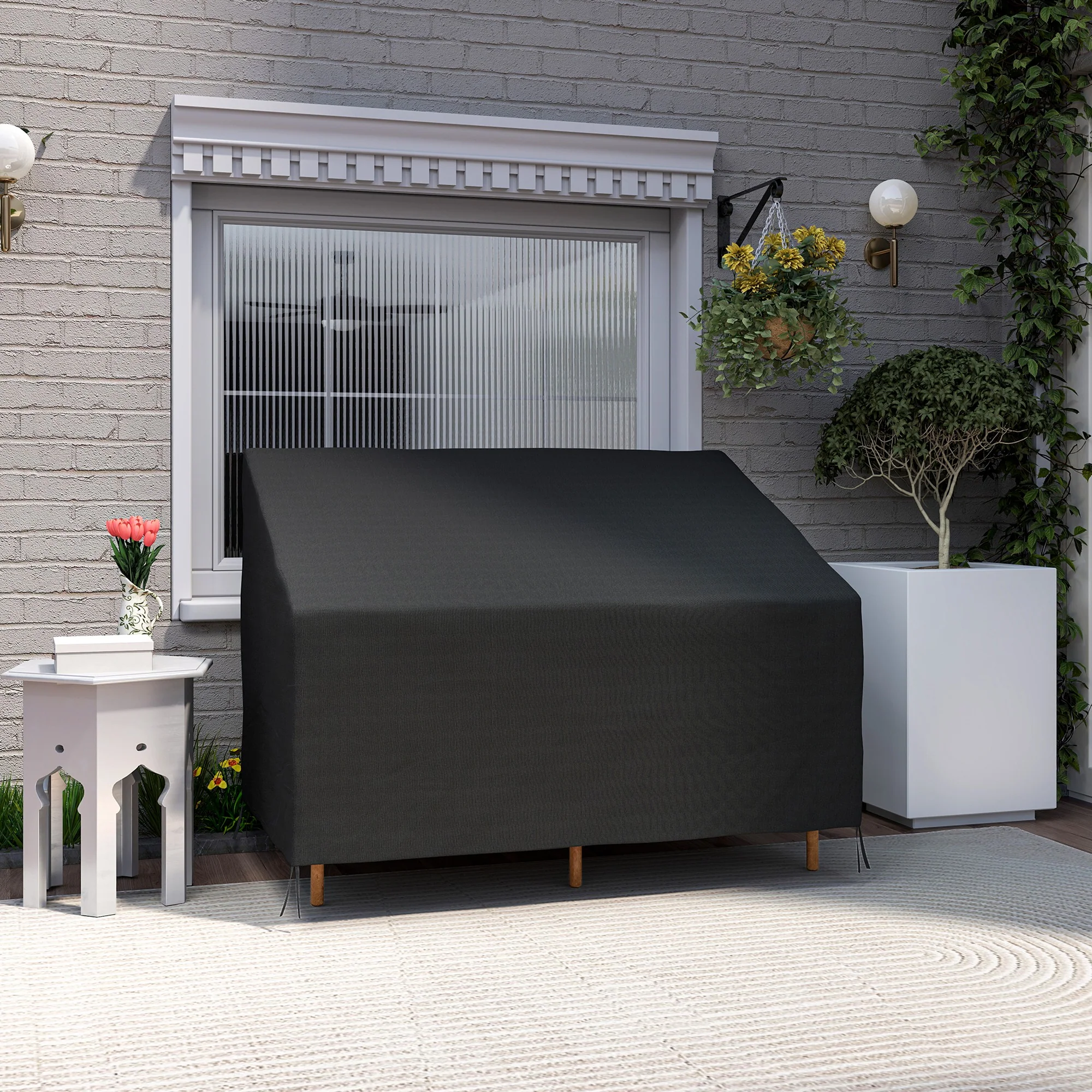 Outsunny 2 Seater Rain Cover Garden Sofa Chair Protector 140x84x56/94 cm - Image 9