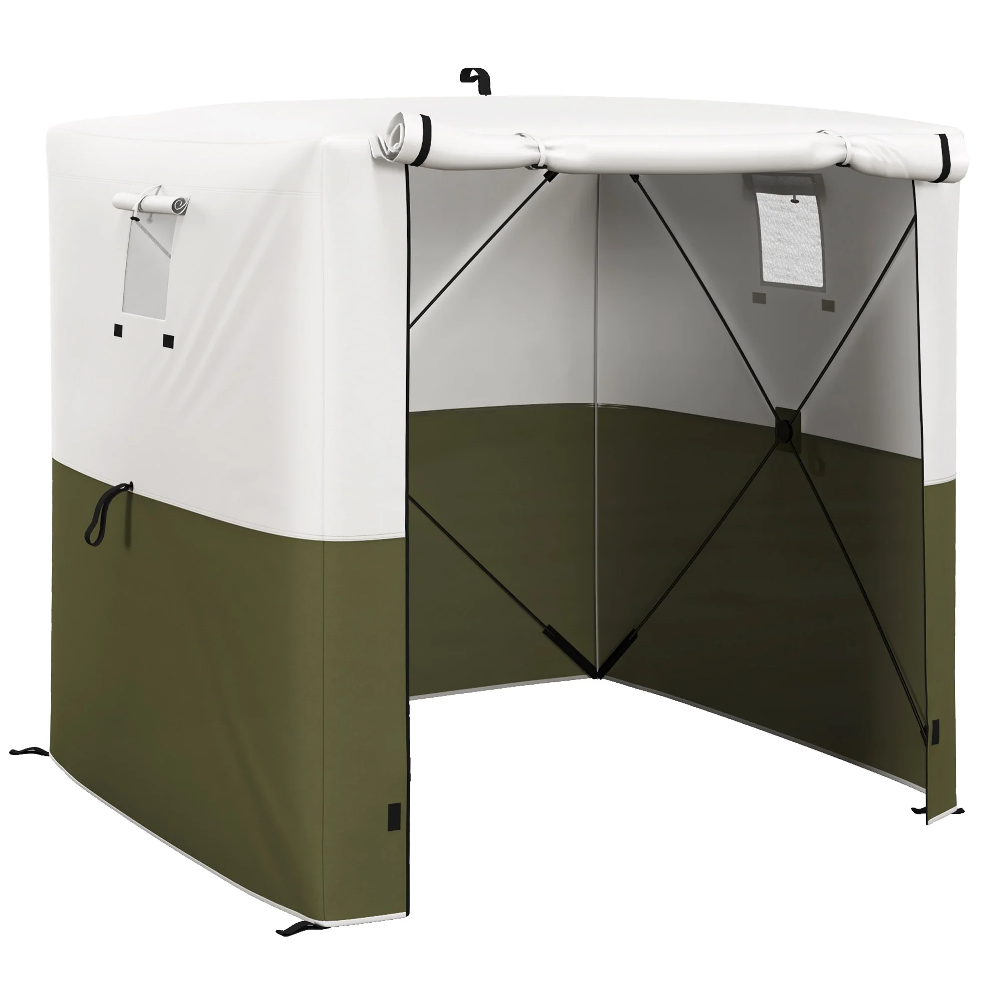 Outsunny 2 x 2m Pop Up Gazebo with Sides Easy up Party Tent with Carry Bag