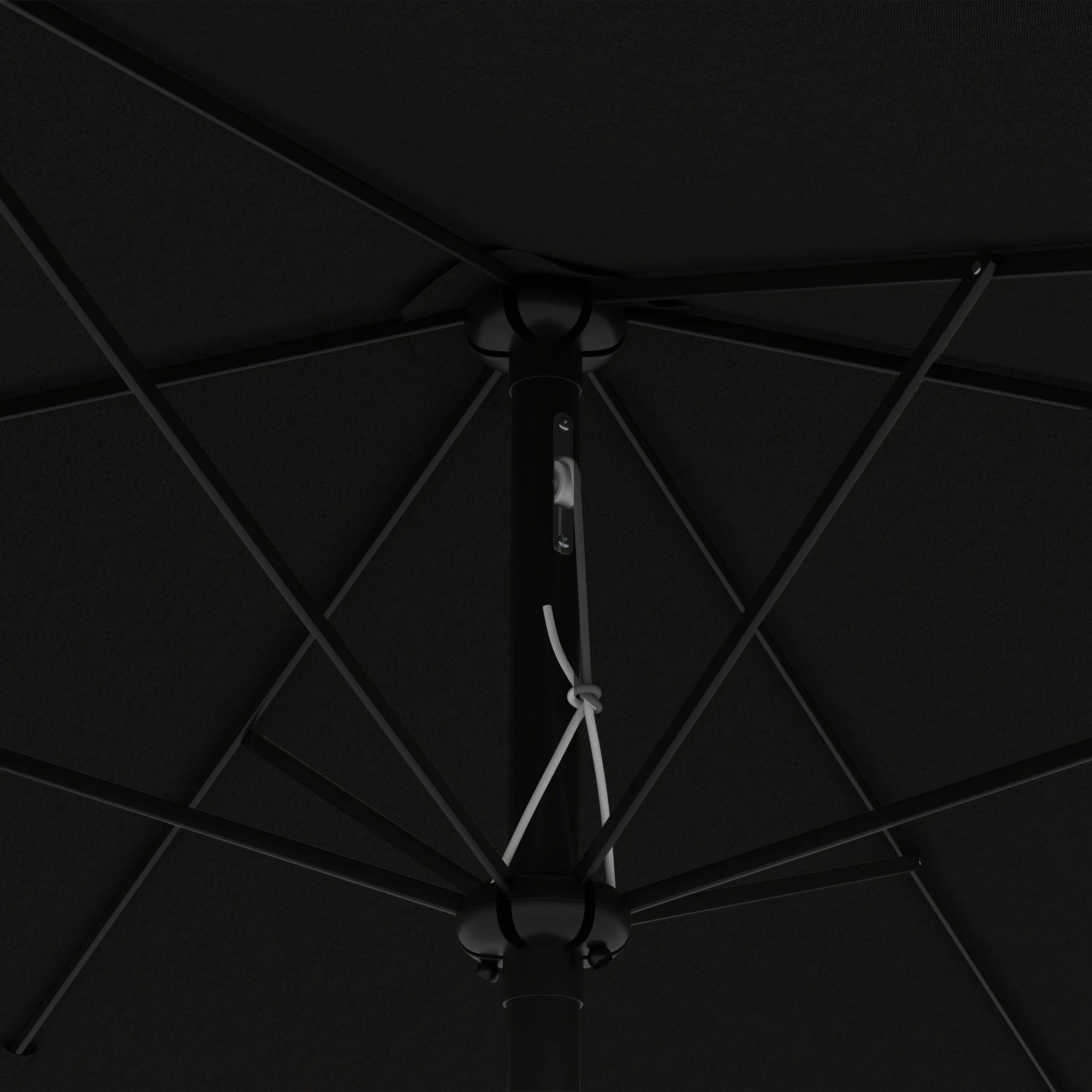 Outsunny 2 X 3(m) Garden Parasol Rectangular Market Umbrella W/ Crank - Brown/Beige/Black/Grey - Image 25
