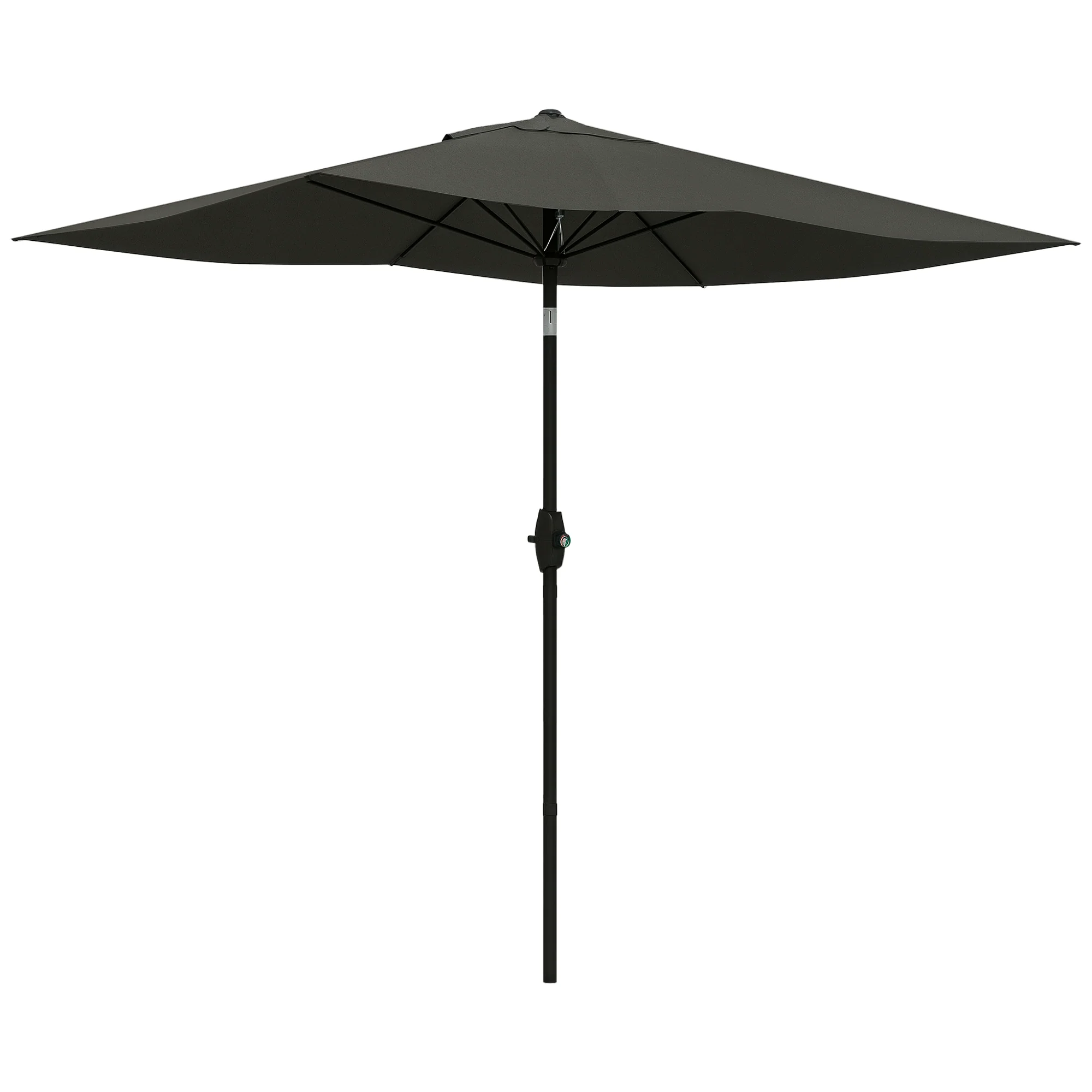 Outsunny 2 X 3(m) Garden Parasol Rectangular Market Umbrella W/ Crank - Brown/Beige/Black/Grey - Image 26