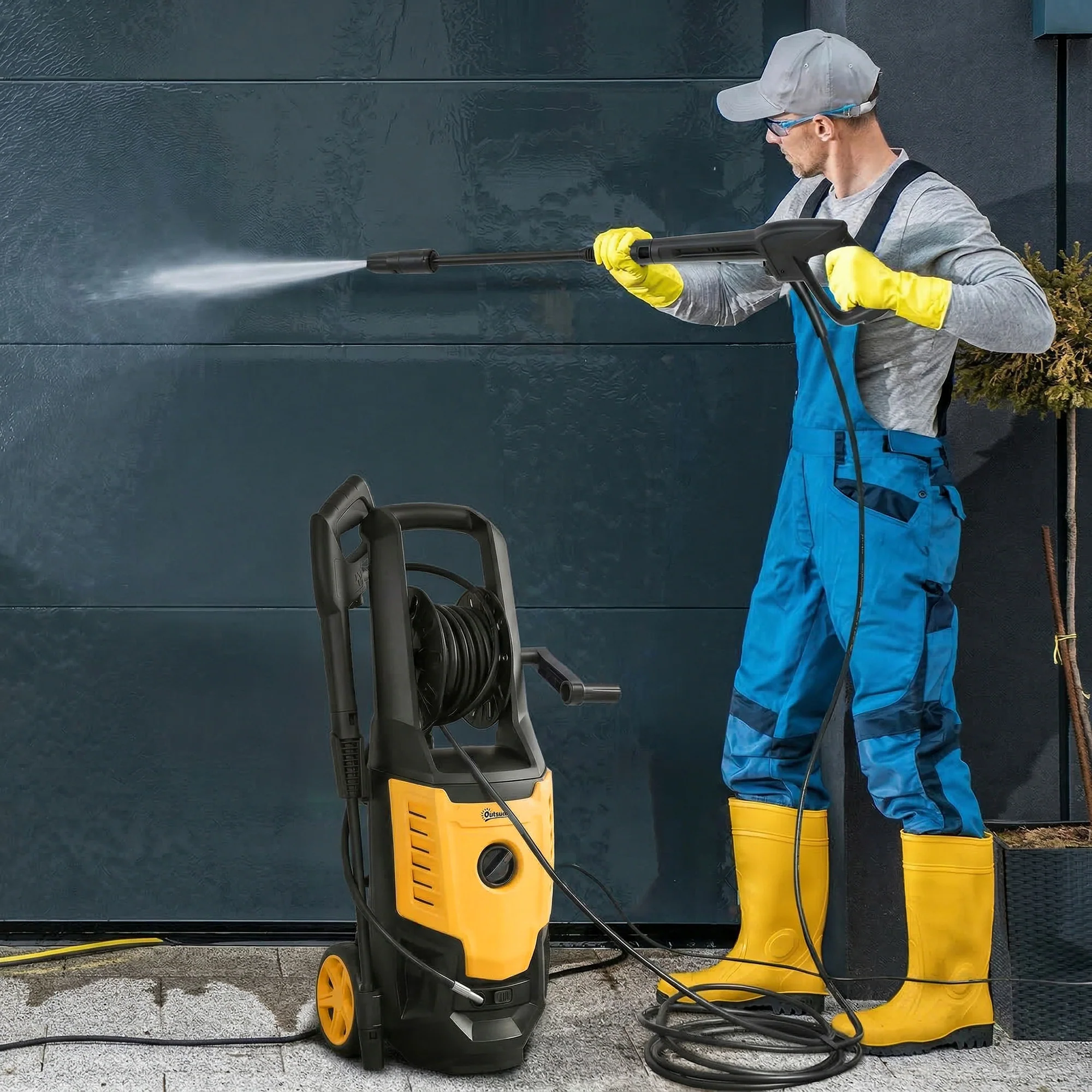 Outsunny 2200W Power Washer 170 Bar Pressure With Adjustable Nozzle - Image 2