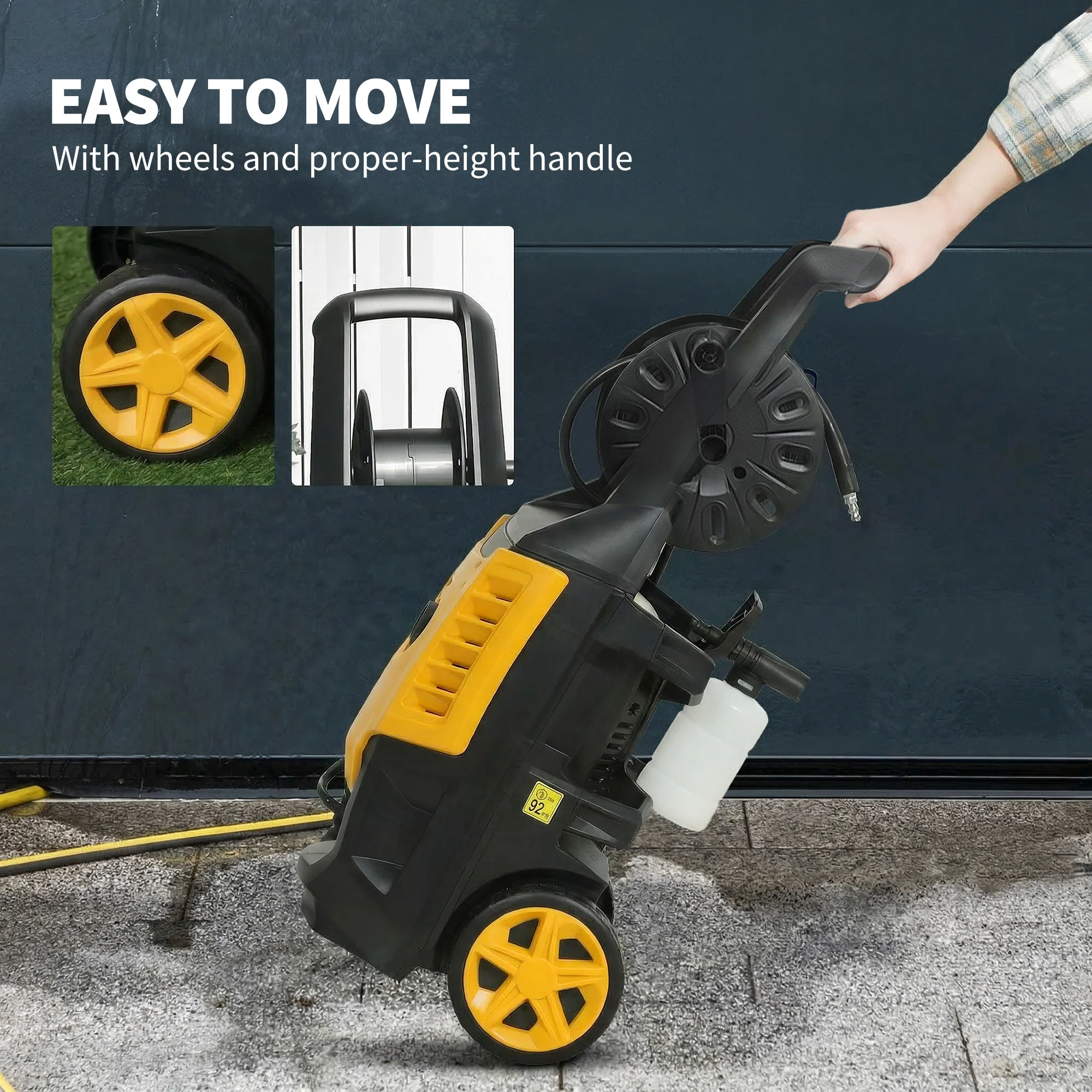Outsunny 2200W Power Washer 170 Bar Pressure With Adjustable Nozzle - Image 8