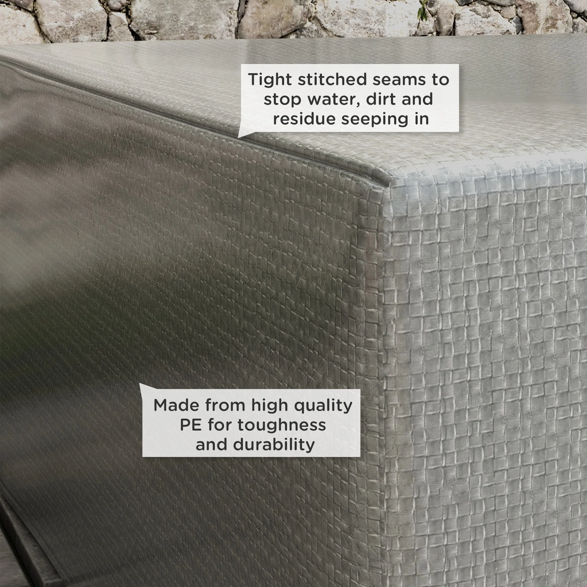 Outsunny 235x190x90cm Large Patio Set Outdoor Garden Furniture Cover Grey - Image 4