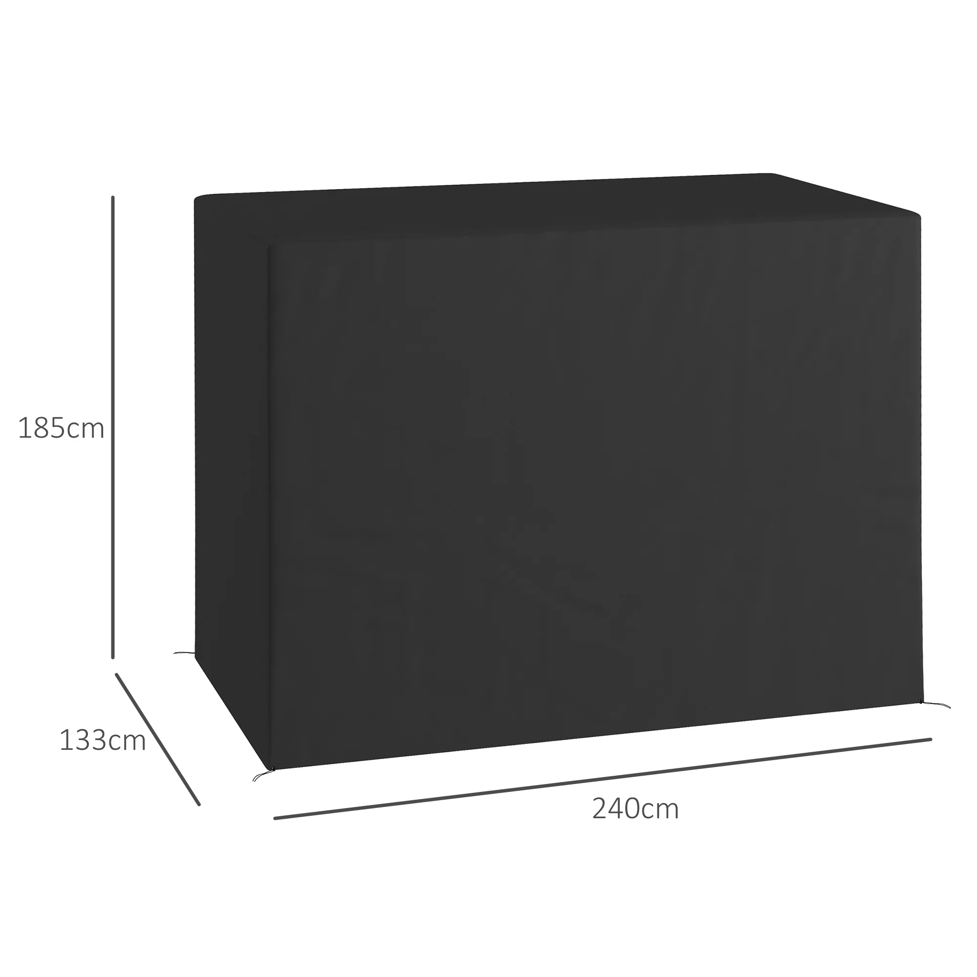 Outsunny 240x133cm 3-Seat Outdoor Garden Swing Chair Cover Water UV Resistant - Image 5