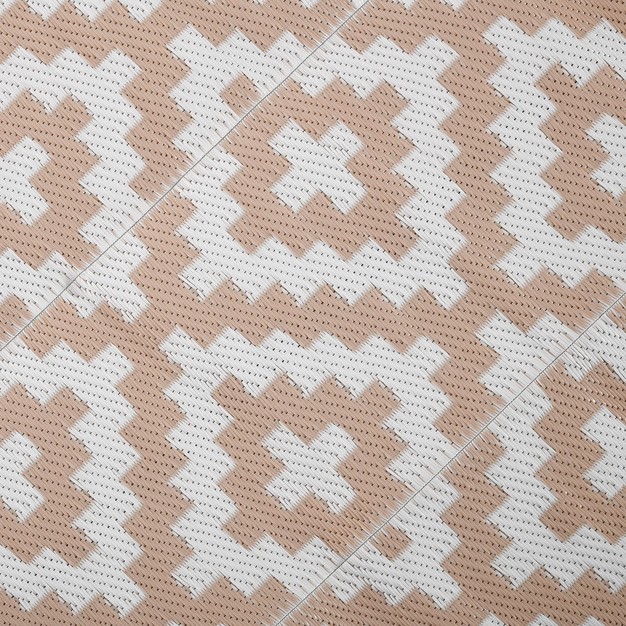 Outsunny 274 X 182 Cm Reversible Outdoor RV Rug Floor Mat, Coffee And White - Image 8