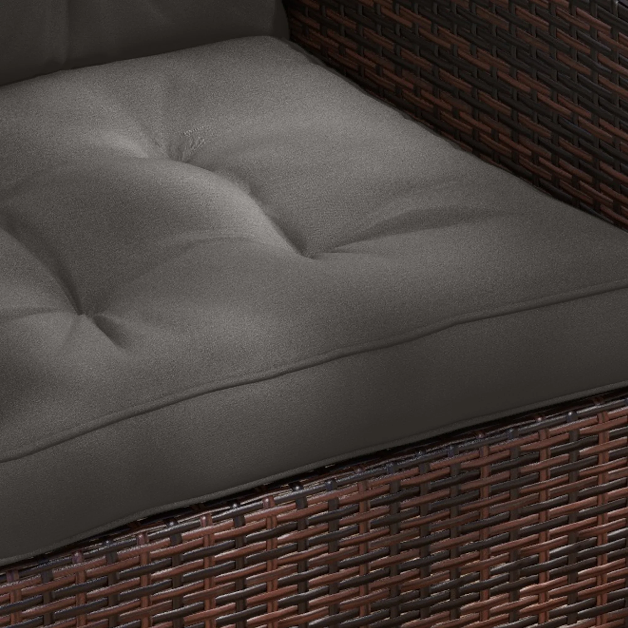 Outsunny 2pc Outdoor Seat Cushion for Patio Furniture, Charcoal Grey - Image 9