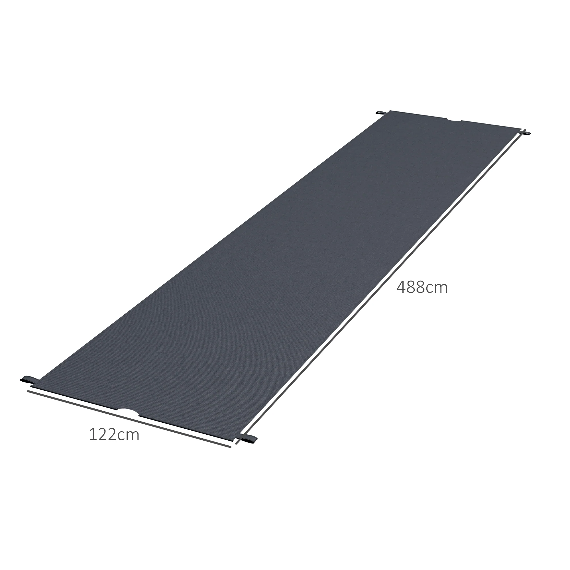 Outsunny 2Pcs Pergola Replacement Canopy, 4.9 X 1.2m, UV Protection, Dark Grey - Image 5