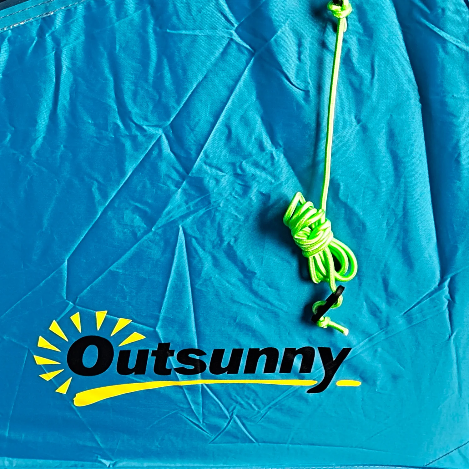 Outsunny 3-4 Persons Tunnel Tent, Two Room Camping Tent w/ Windows, Blue - Image 8