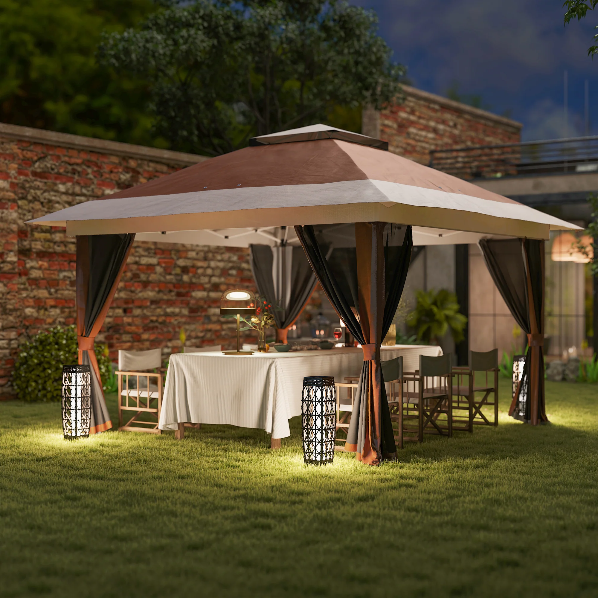 Outsunny 3.6 X 3.6m Pop Up Gazebo With Netting And Wheeled Bag - Image 17