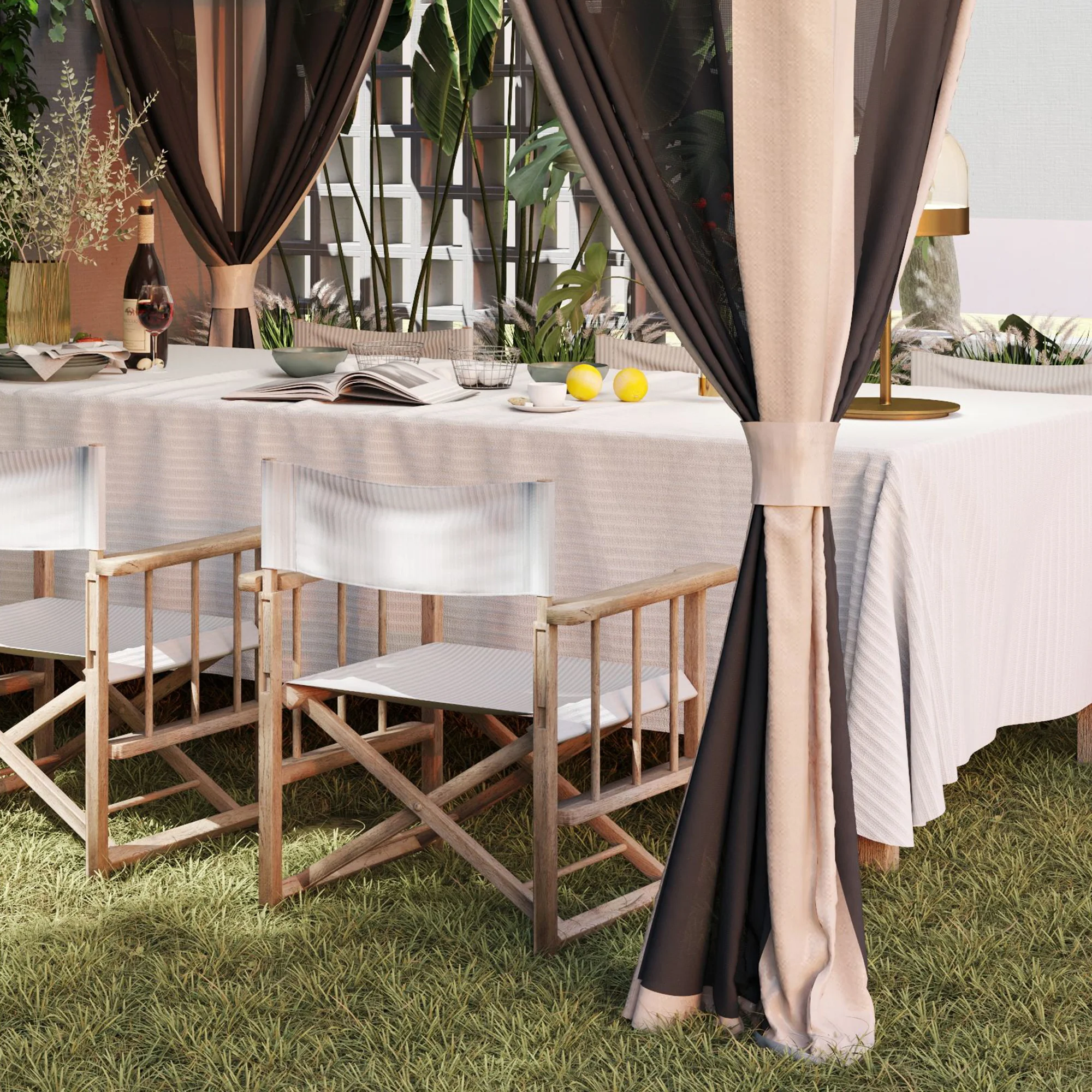 Outsunny 3.6 X 3.6m Pop Up Gazebo With Netting And Wheeled Bag - Image 9