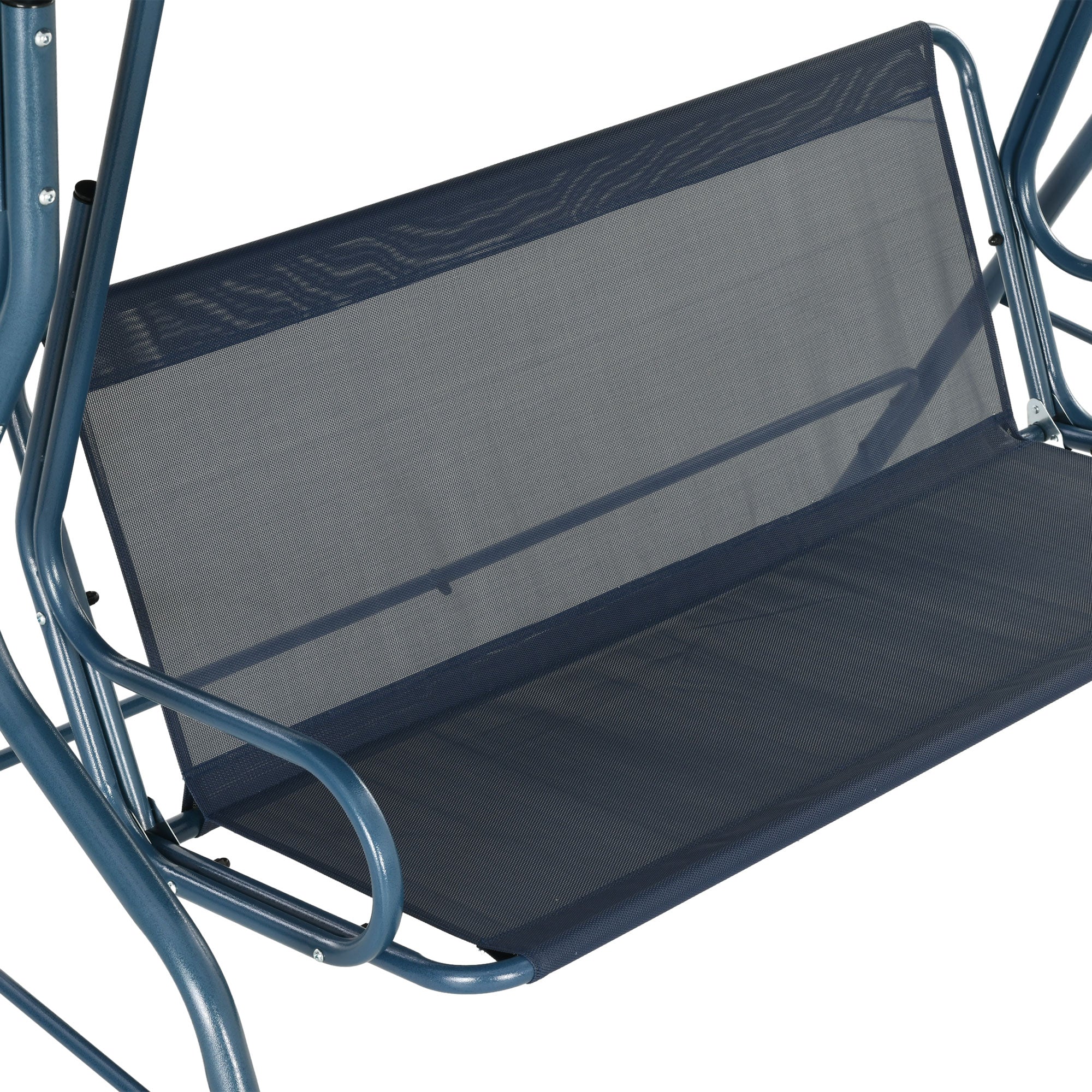Outsunny 3-person Garden Swing Chair W/ Adjustable Canopy, Stripes - Image 17