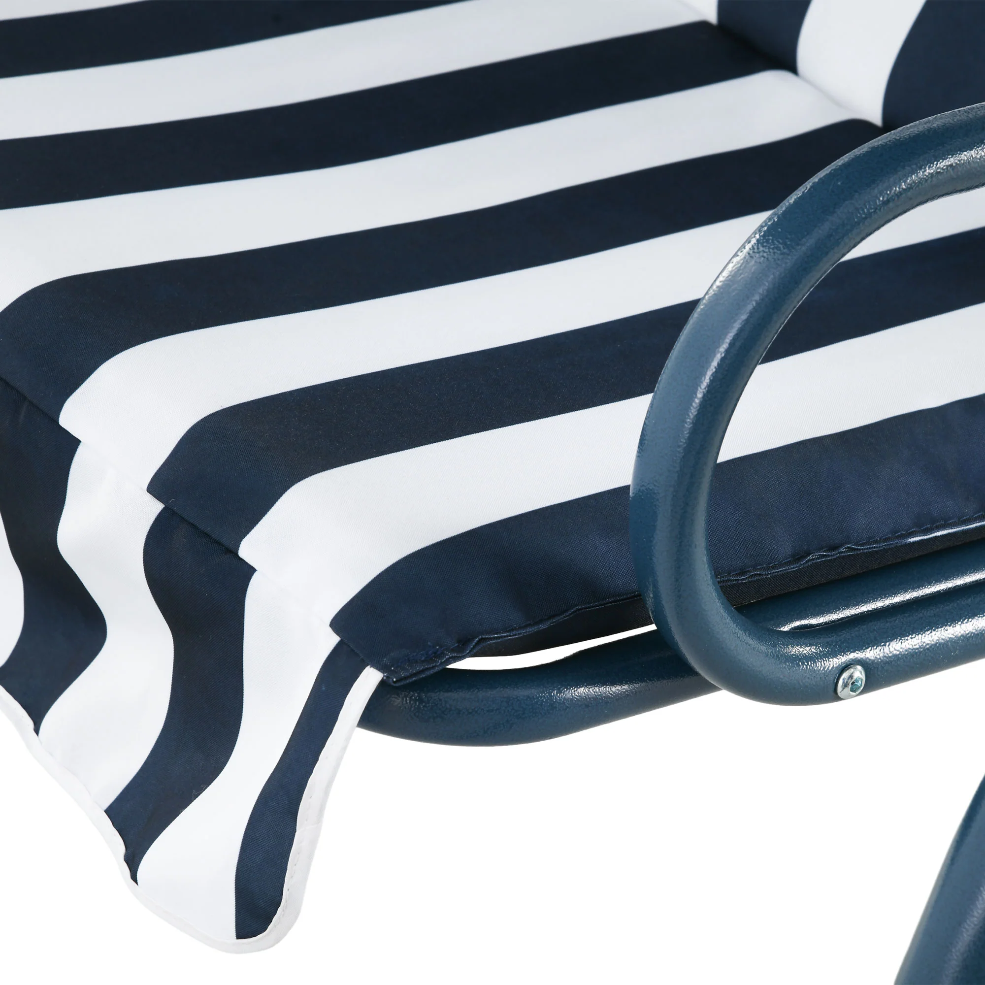 Outsunny 3-person Garden Swing Chair W/ Adjustable Canopy, Stripes - Image 18