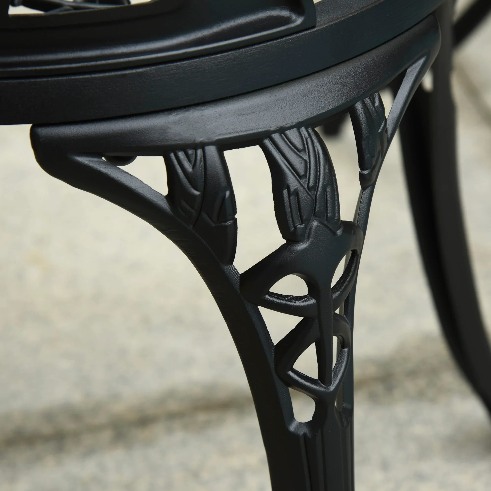 Outsunny 3 Piece Bistro Set, Aluminium Garden Furniture With Umbrella Hole - Image 9