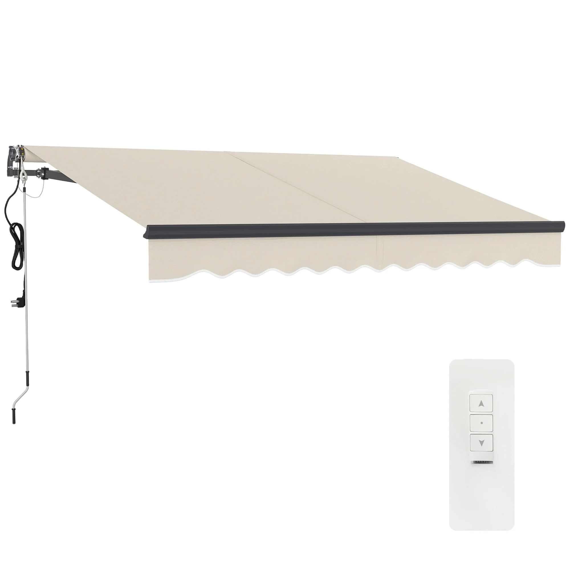 Outsunny 3 X 2.5m Electric Retractable Awning W/ Aluminium Frame